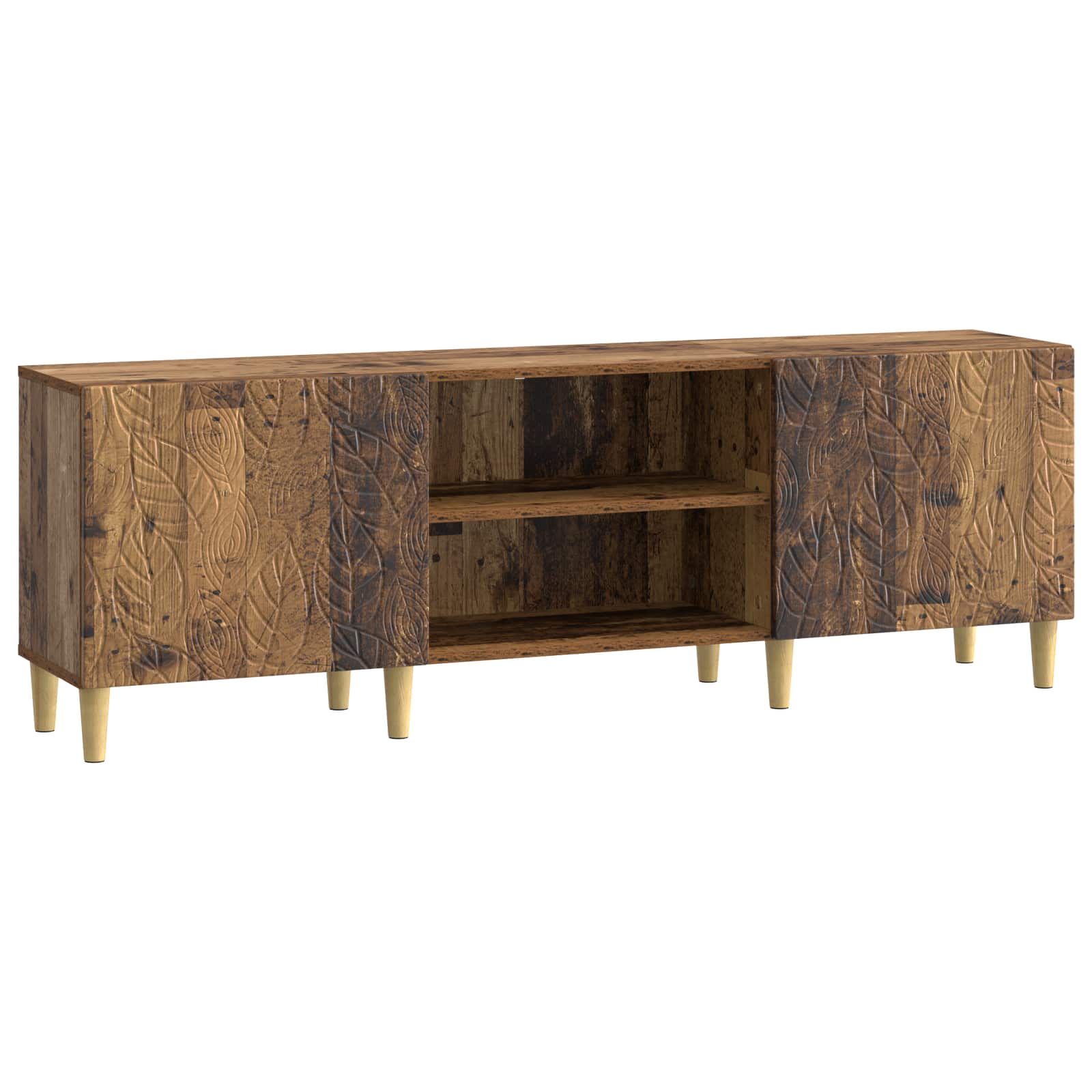 TV-kast 150 x 31 x 50 cm Oud hout Bewerkt hout – afbeelding 2