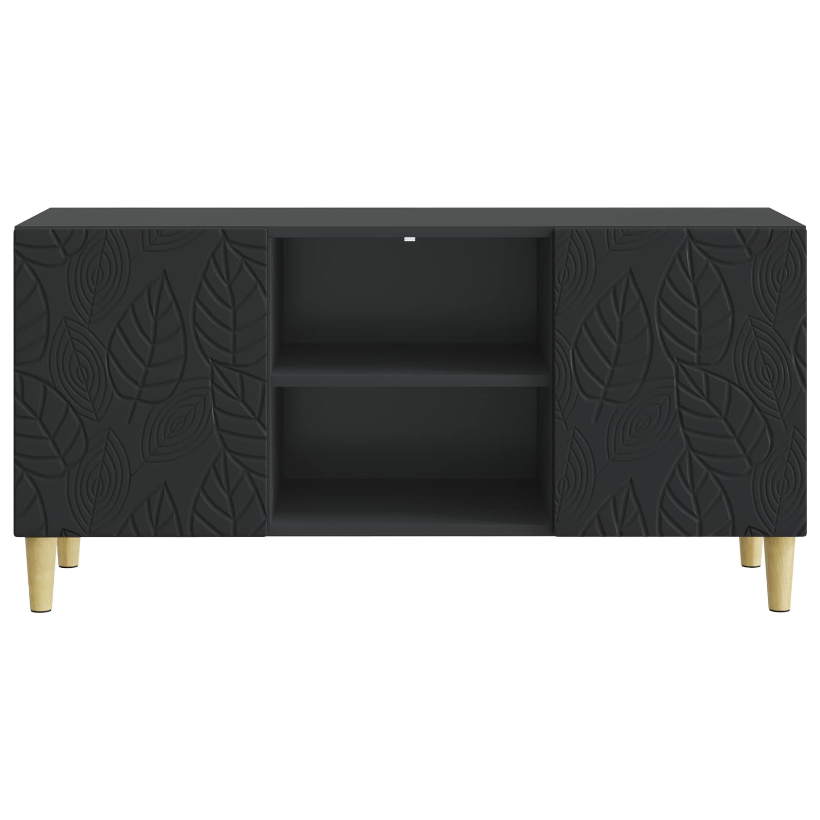 TV-kast 102 x 34,5 x 50 cm Zwart Bewerkt hout – afbeelding 5