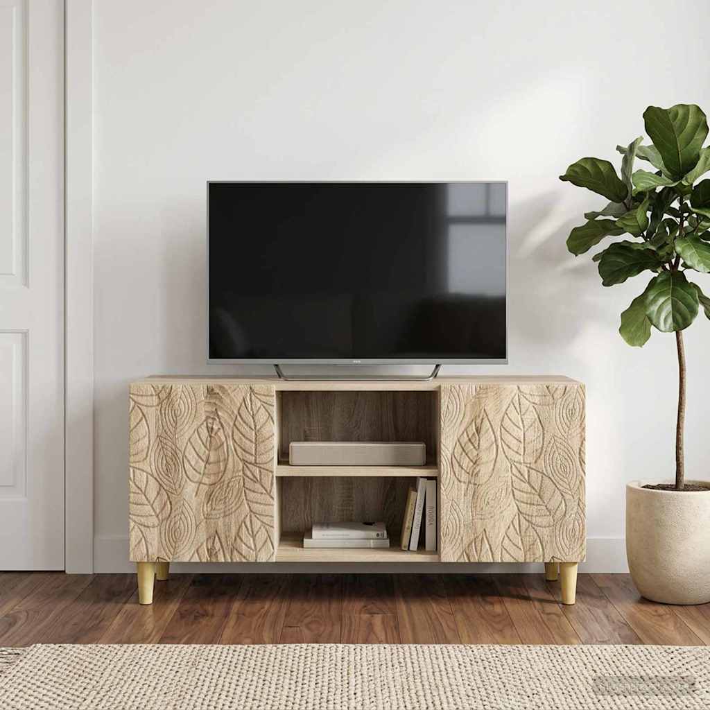 TV-kast 102 x 34,5 x 50 cm Sonoma Eiken Bewerkt hout – afbeelding 1