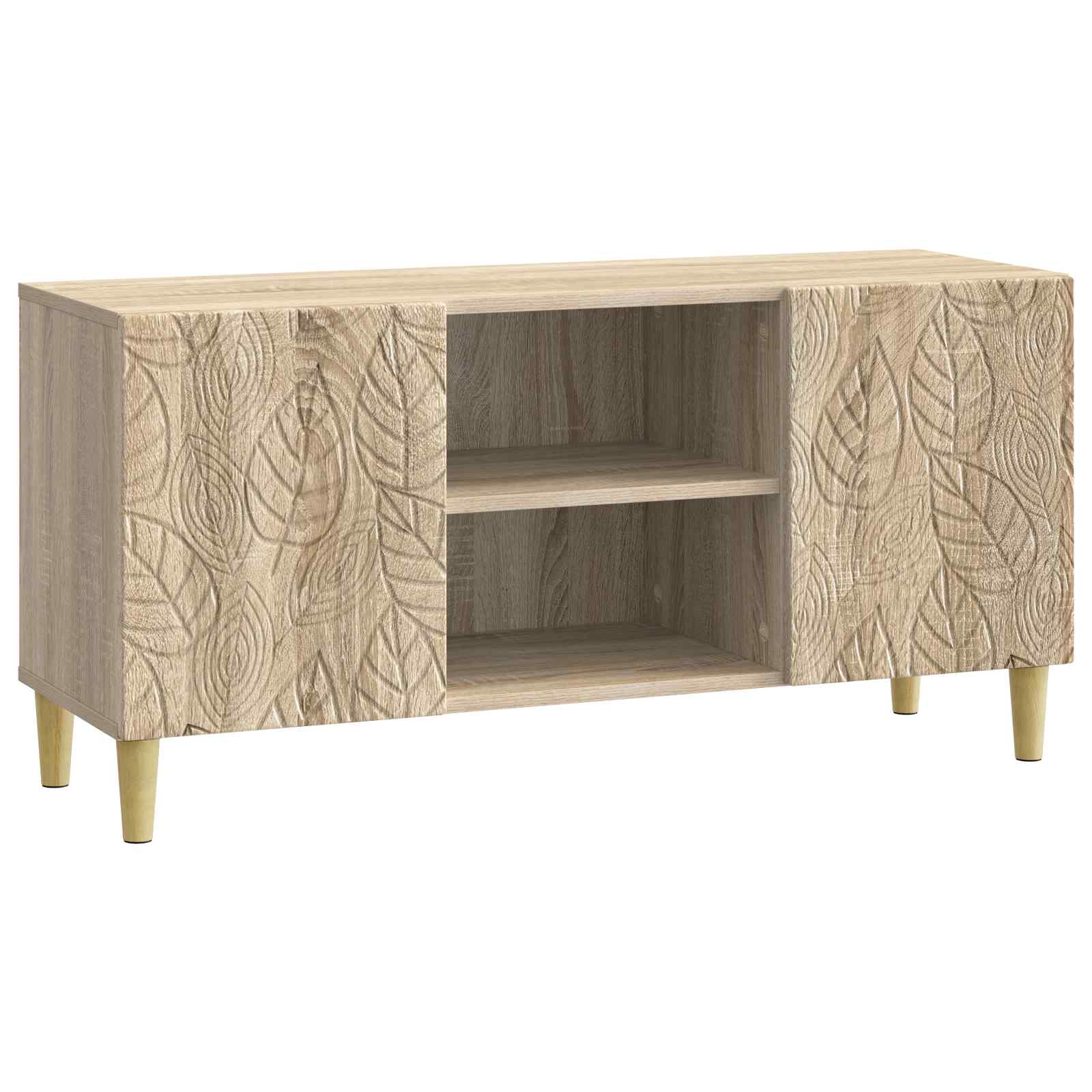 TV-kast 102 x 34,5 x 50 cm Sonoma Eiken Bewerkt hout – afbeelding 2