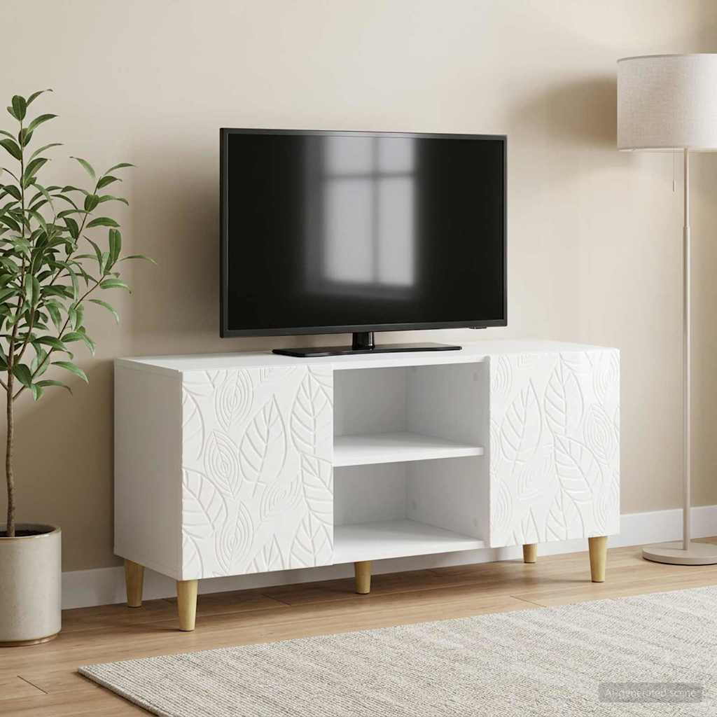 TV-kast 102 x 34,5 x 50 cm Hoogglans Wit Bewerkt hout – afbeelding 1