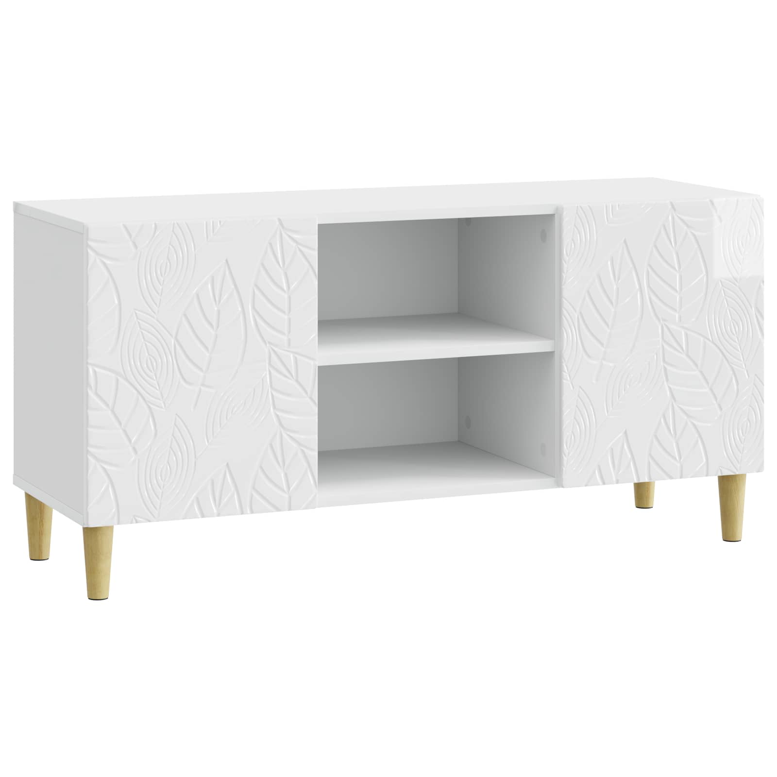 TV-kast 102 x 34,5 x 50 cm Hoogglans Wit Bewerkt hout – afbeelding 2