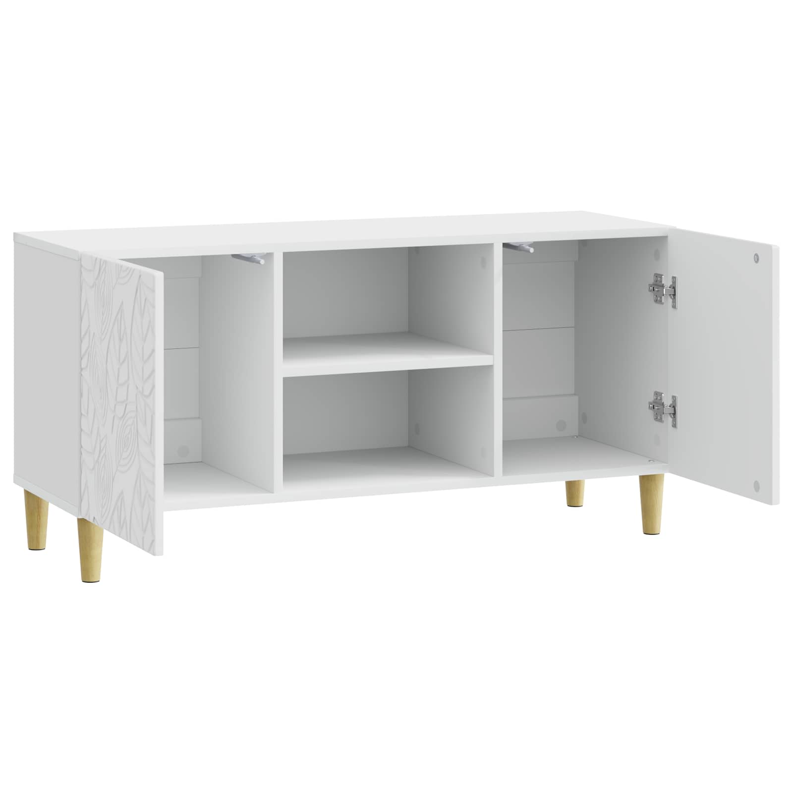 TV-kast 102 x 34,5 x 50 cm Hoogglans Wit Bewerkt hout – afbeelding 4