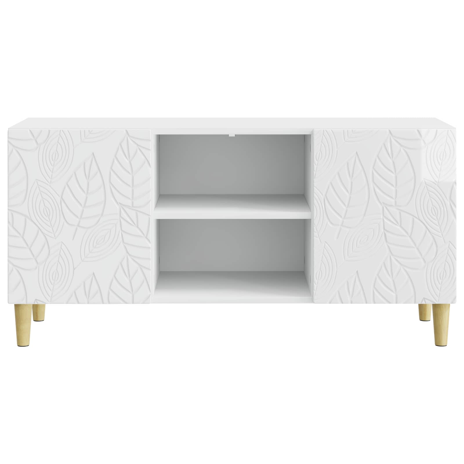 TV-kast 102 x 34,5 x 50 cm Hoogglans Wit Bewerkt hout – afbeelding 5