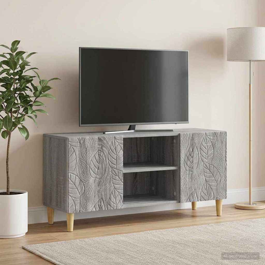 TV-kast 102 x 34,5 x 50 cm Grijs Sonoma Bewerkt hout – afbeelding 1
