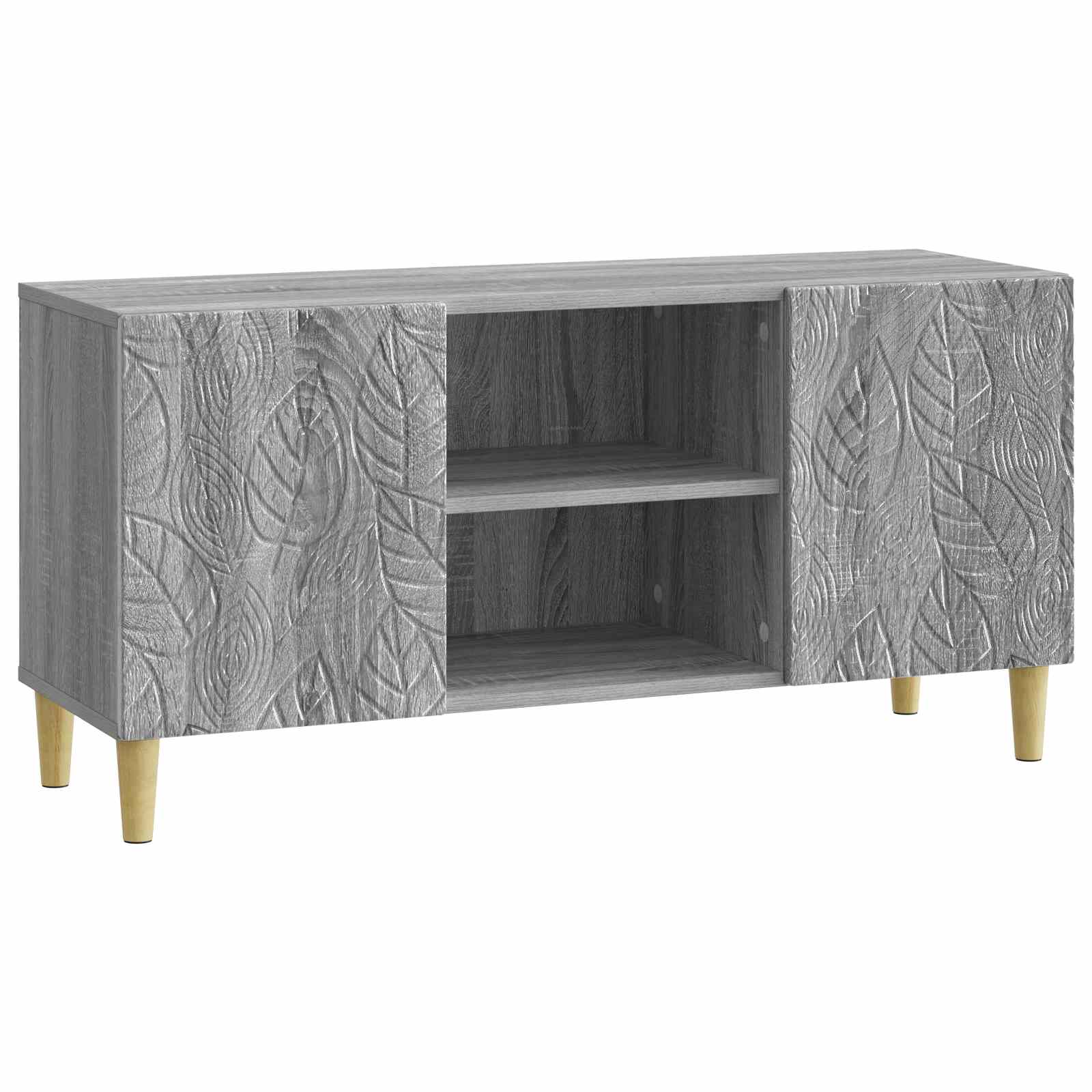 TV-kast 102 x 34,5 x 50 cm Grijs Sonoma Bewerkt hout – afbeelding 2