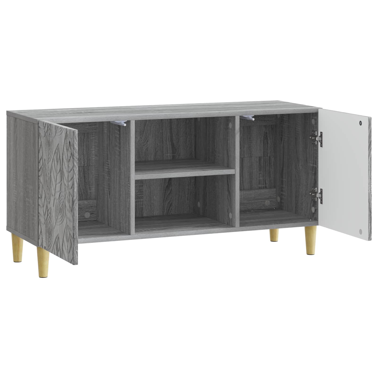 TV-kast 102 x 34,5 x 50 cm Grijs Sonoma Bewerkt hout – afbeelding 4