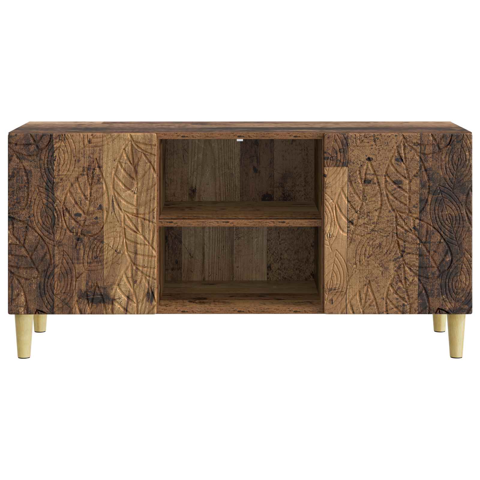 TV-kast 102 x 34,5 x 50 cm Oud hout Bewerkt hout – afbeelding 5
