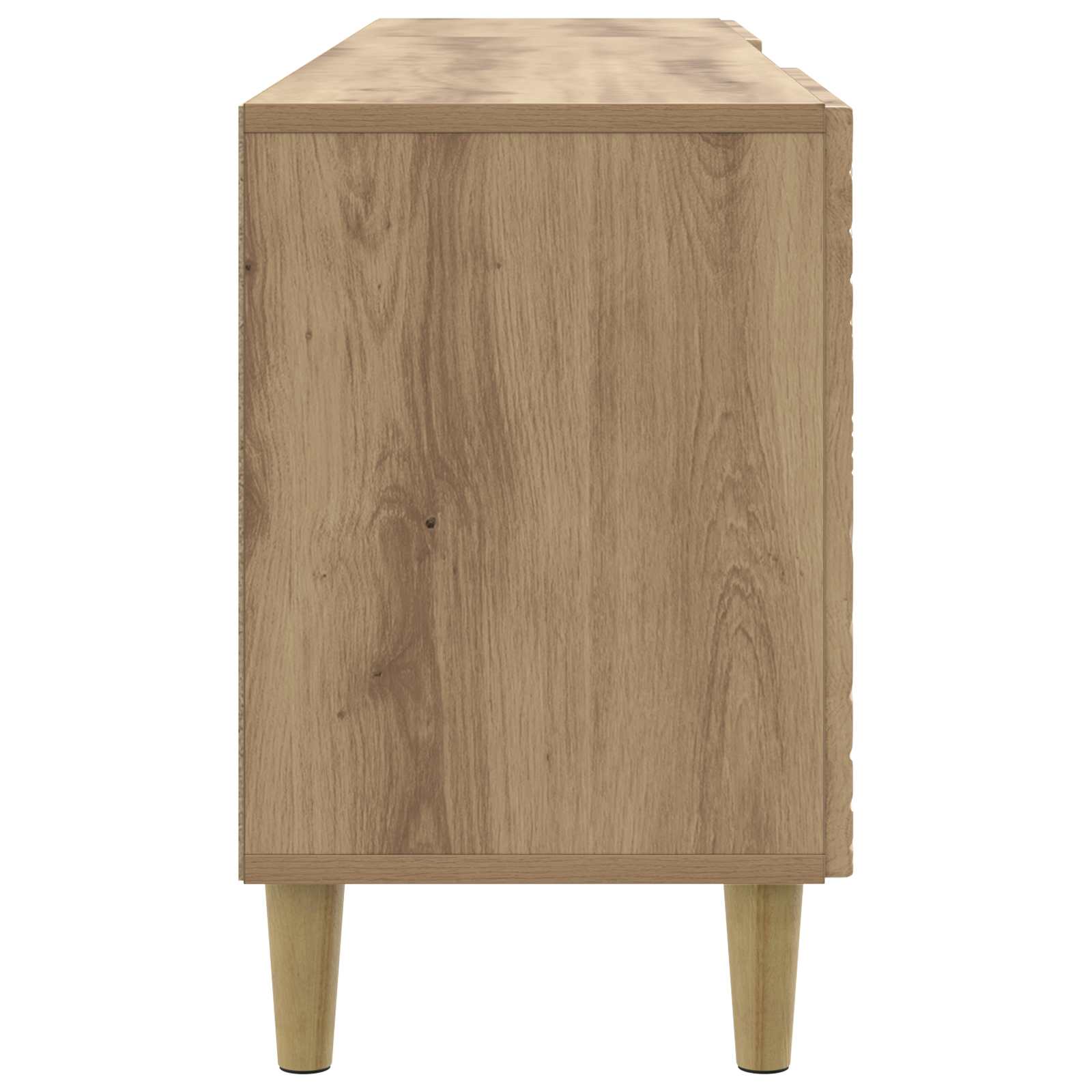 TV-kast 102 x 34,5 x 50 cm Artisanaal eiken Bewerkt hout – afbeelding 6