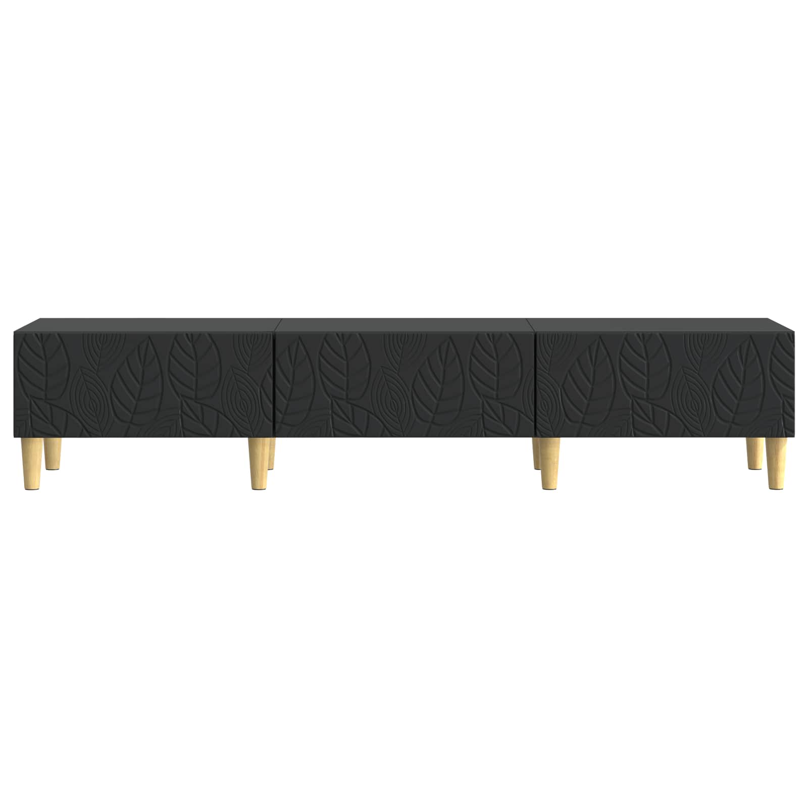 TV-kast 147 x 34,5 x 30 cm Zwart Bewerkt hout – afbeelding 5