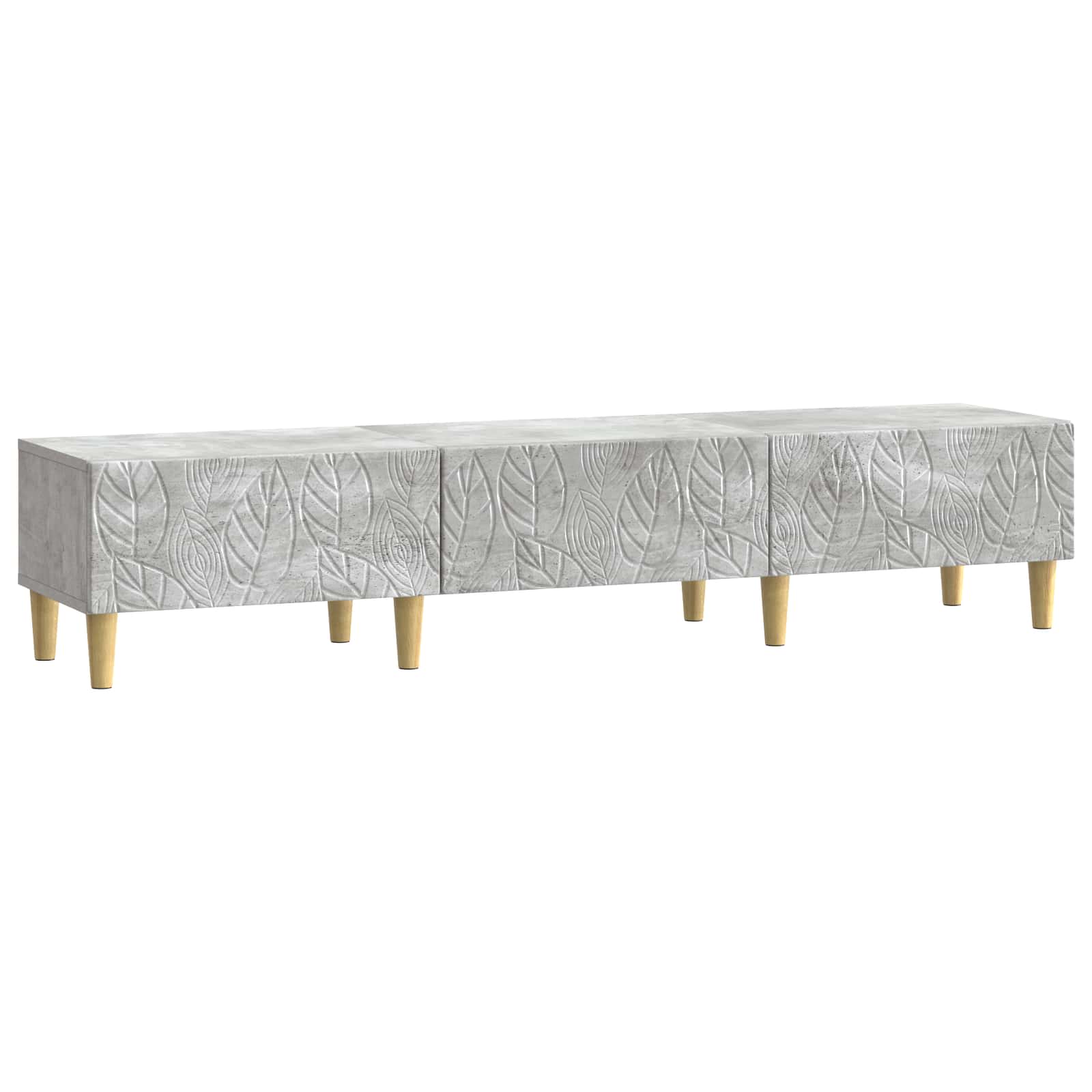 TV-kast 147 x 34,5 x 30 cm Betongrijs Bewerkt hout – afbeelding 2