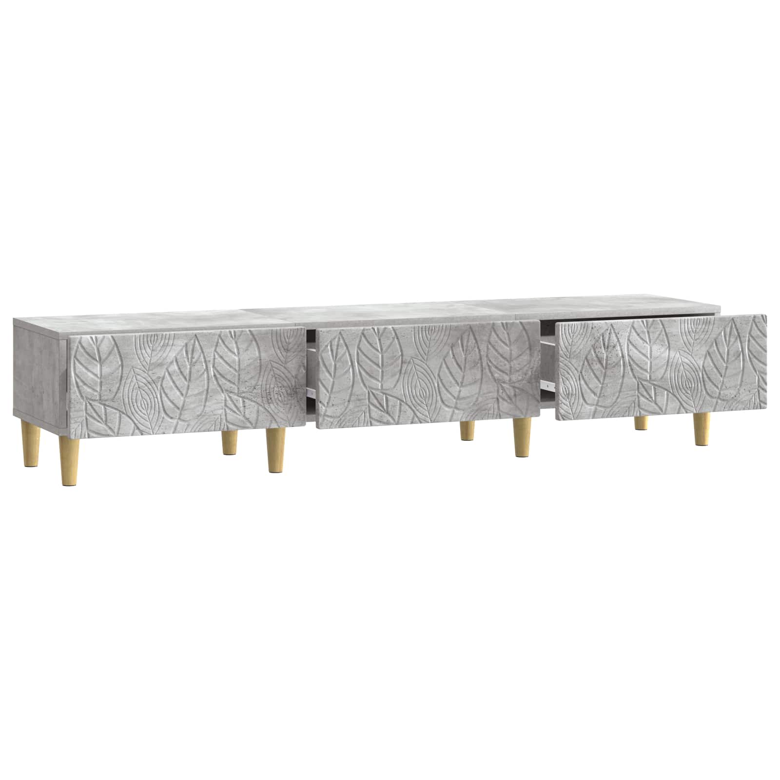TV-kast 147 x 34,5 x 30 cm Betongrijs Bewerkt hout – afbeelding 4