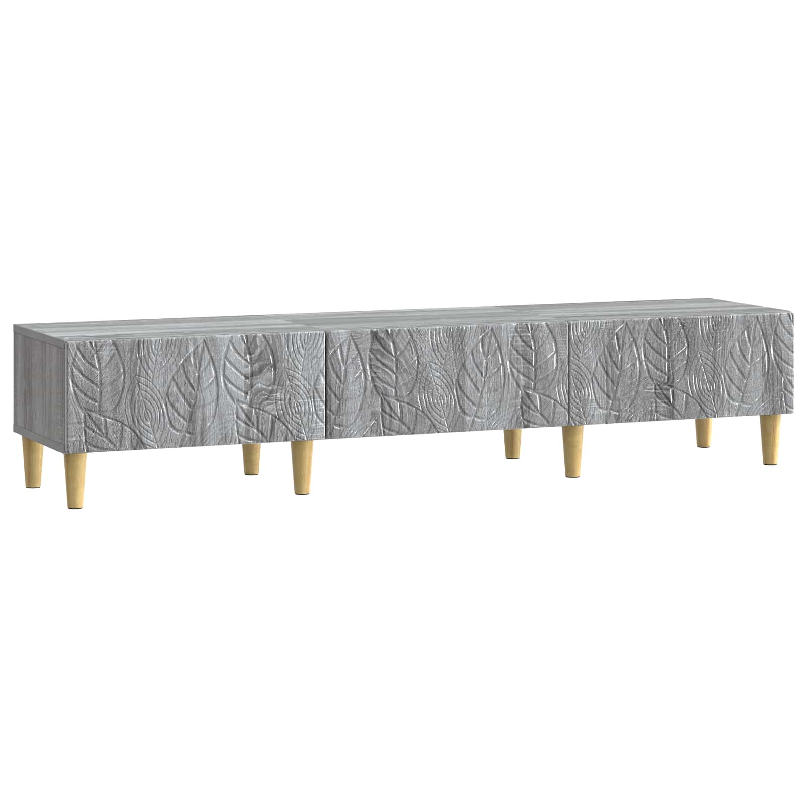 TV-kast 147 x 34,5 x 30 cm Grijs Sonoma Bewerkt hout – afbeelding 2