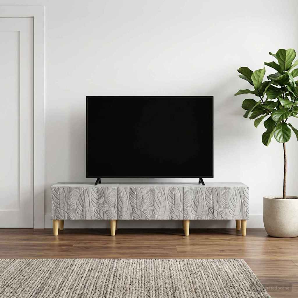 TV-kast 147 x 34,5 x 30 cm Grijs Sonoma Bewerkt hout – afbeelding 3