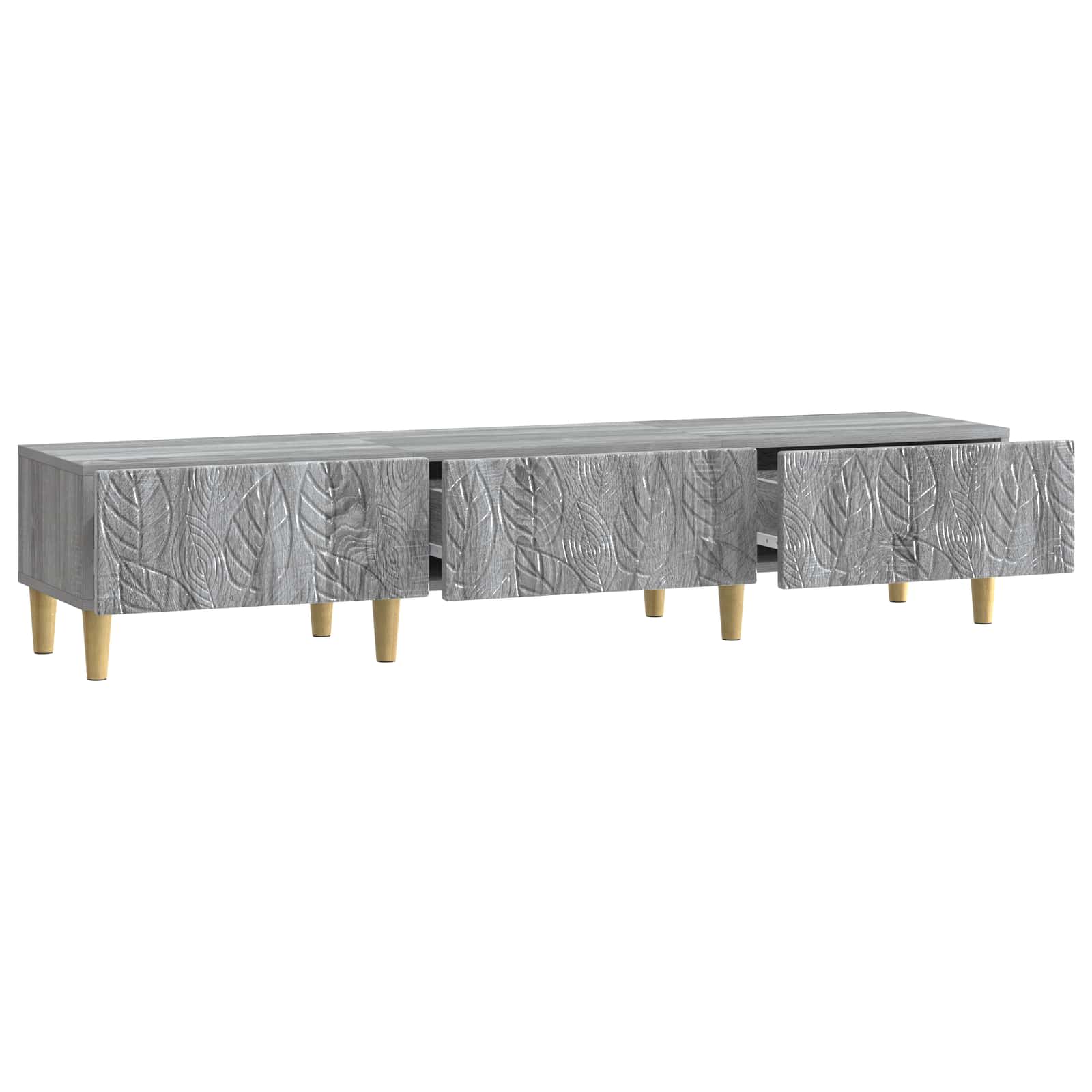 TV-kast 147 x 34,5 x 30 cm Grijs Sonoma Bewerkt hout – afbeelding 4