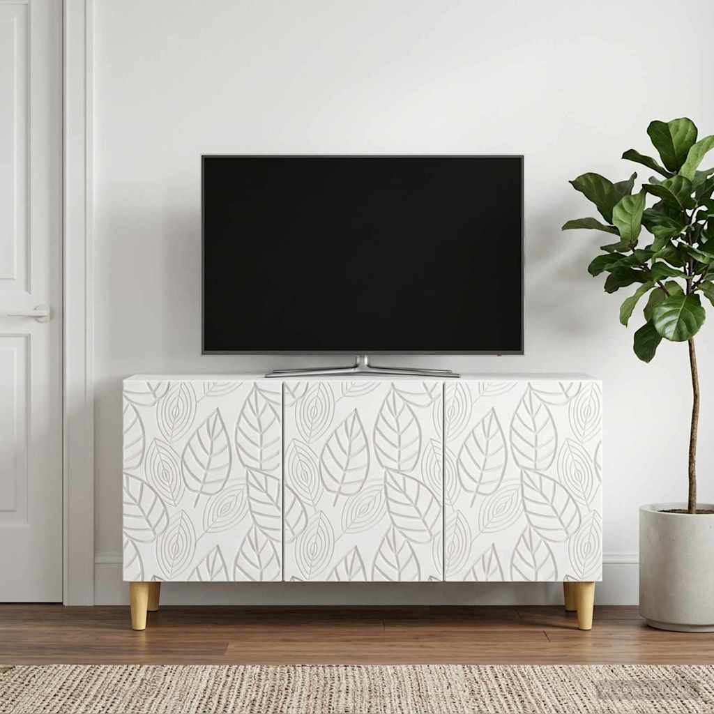 TV-kast 99 x 34,5 x 50 cm Wit Bewerkt hout – afbeelding 1