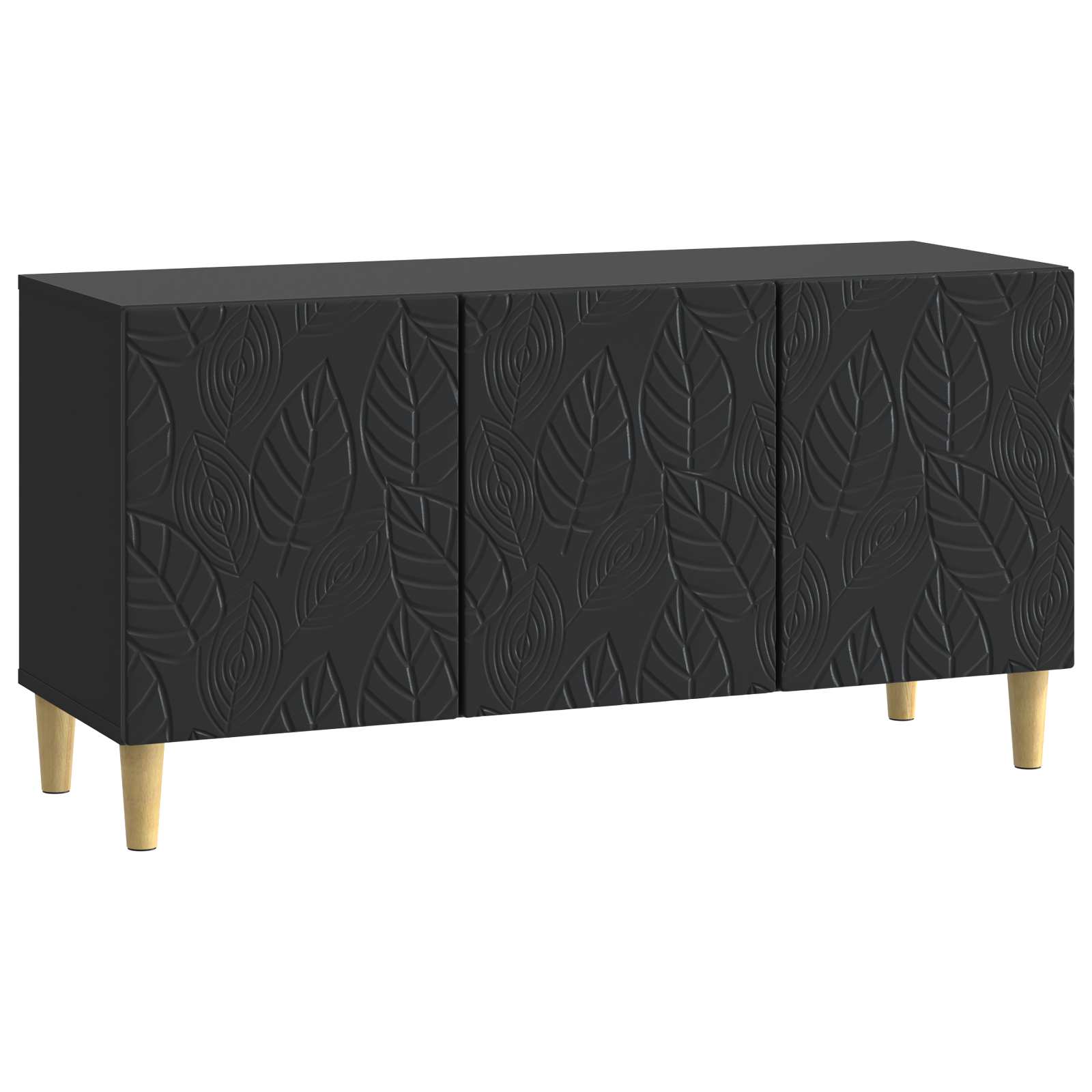 TV-kast 99 x 34,5 x 50 cm Zwart Bewerkt hout – afbeelding 2