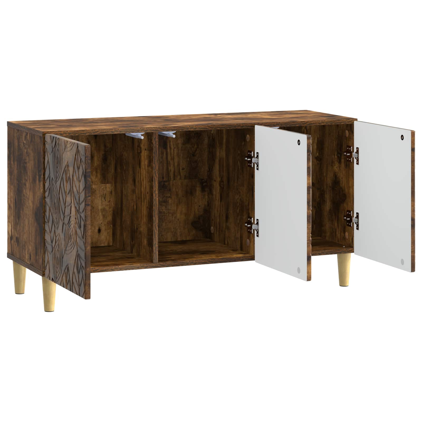 TV-kast 99 x 34,5 x 50 cm Gerookt eiken Bewerkt hout – afbeelding 4