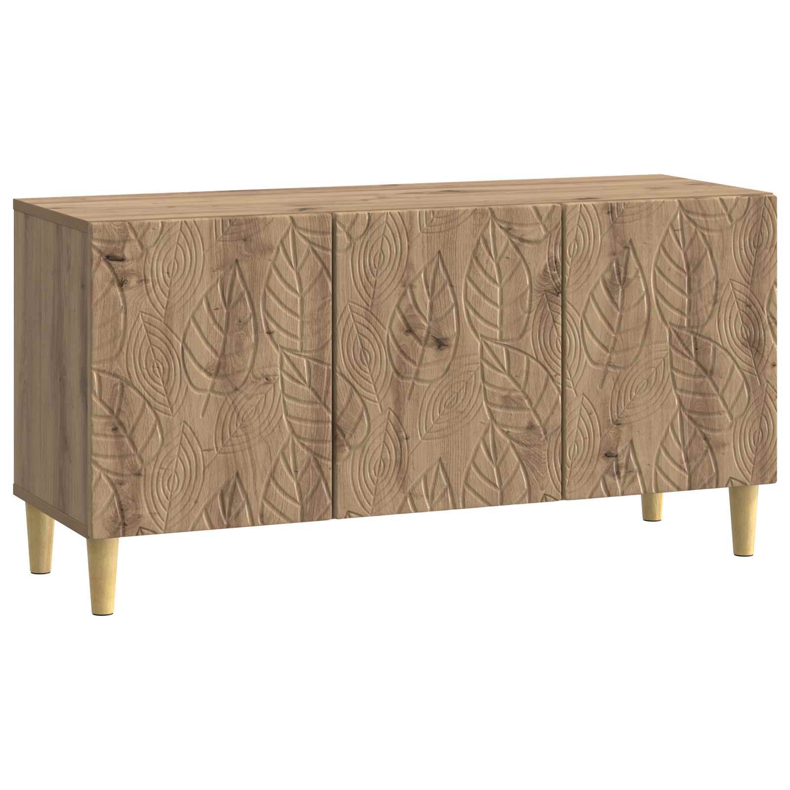 TV-kast 99 x 34,5 x 50 cm Artisanaal eiken Bewerkt hout – afbeelding 2