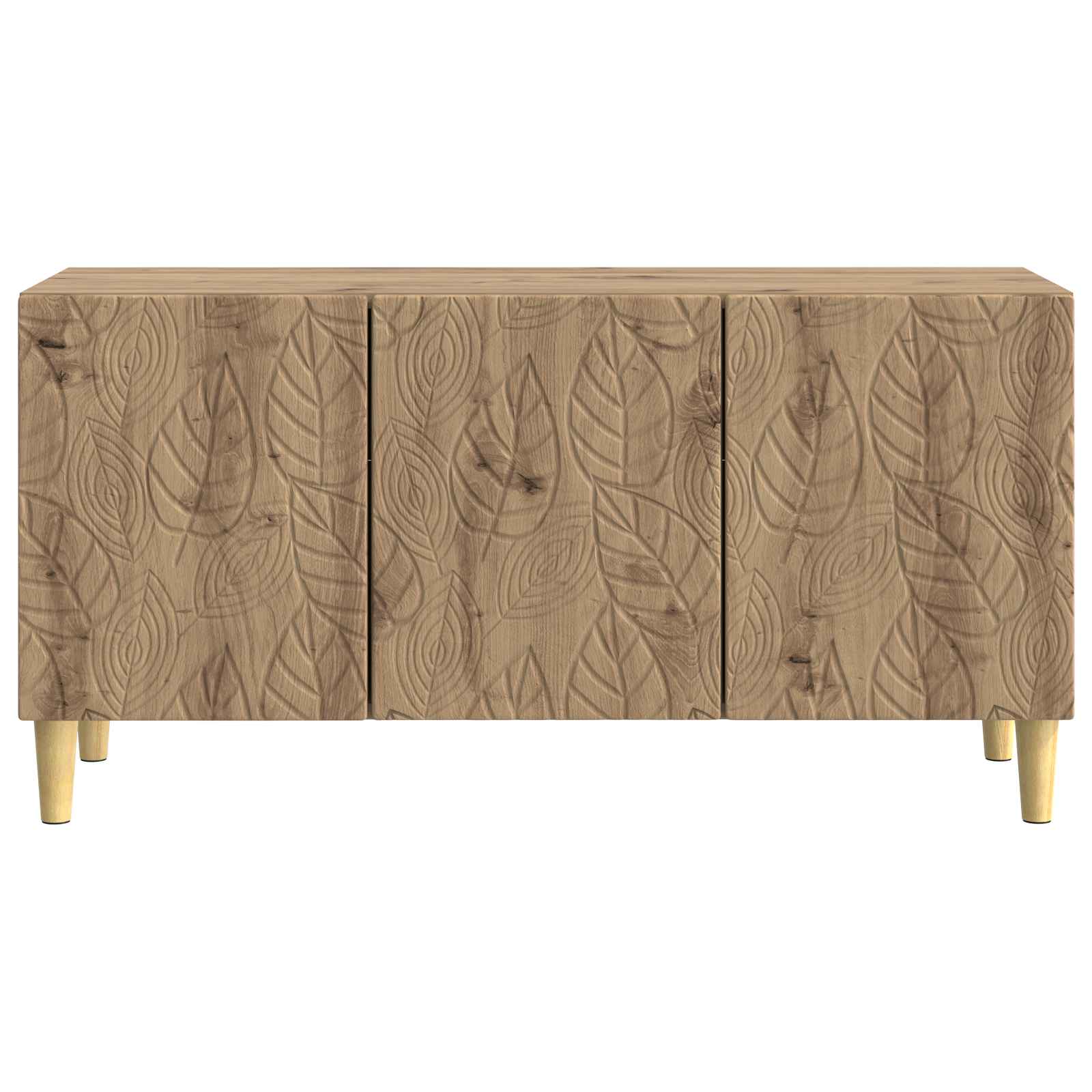 TV-kast 99 x 34,5 x 50 cm Artisanaal eiken Bewerkt hout – afbeelding 5