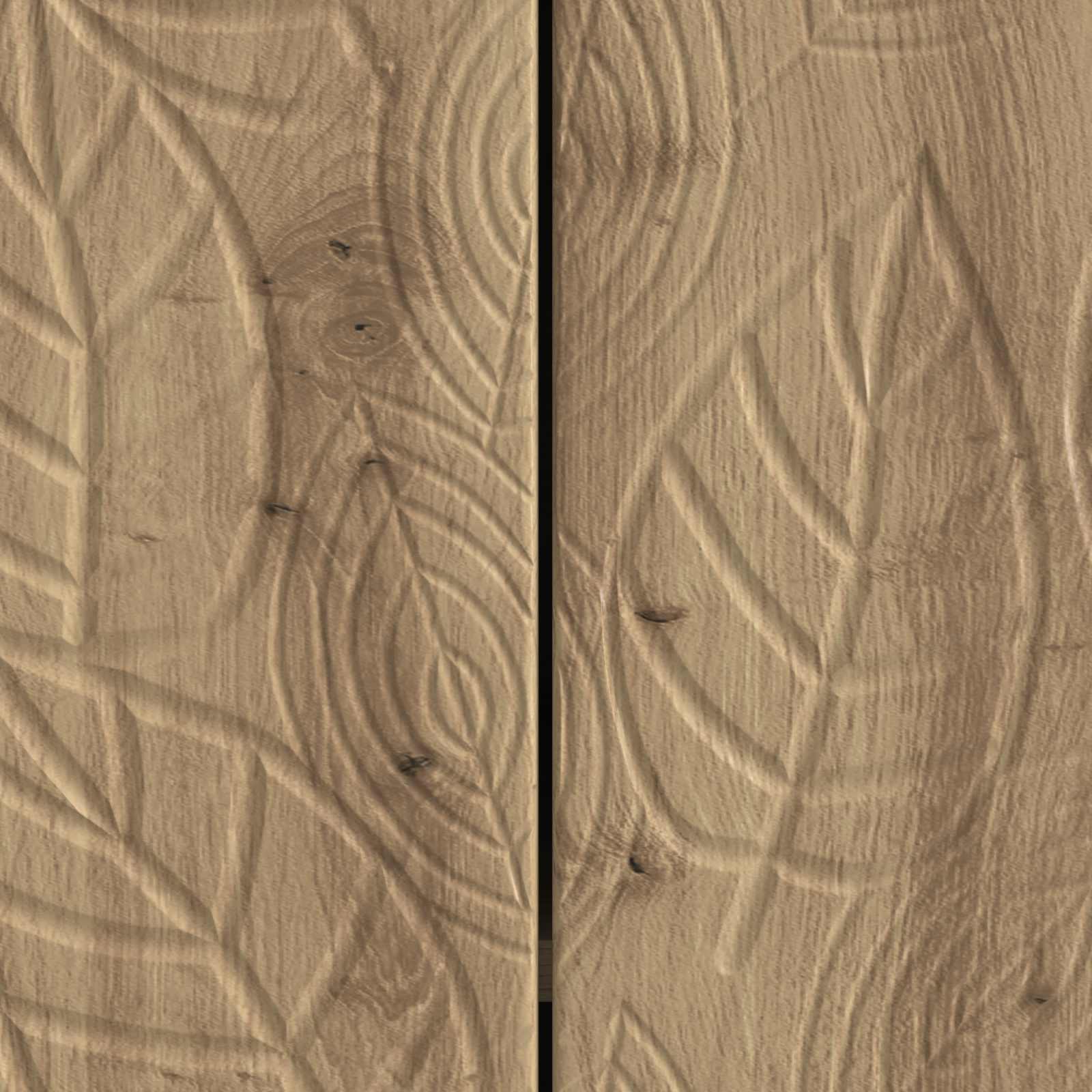 TV-kast 99 x 34,5 x 50 cm Artisanaal eiken Bewerkt hout – afbeelding 9