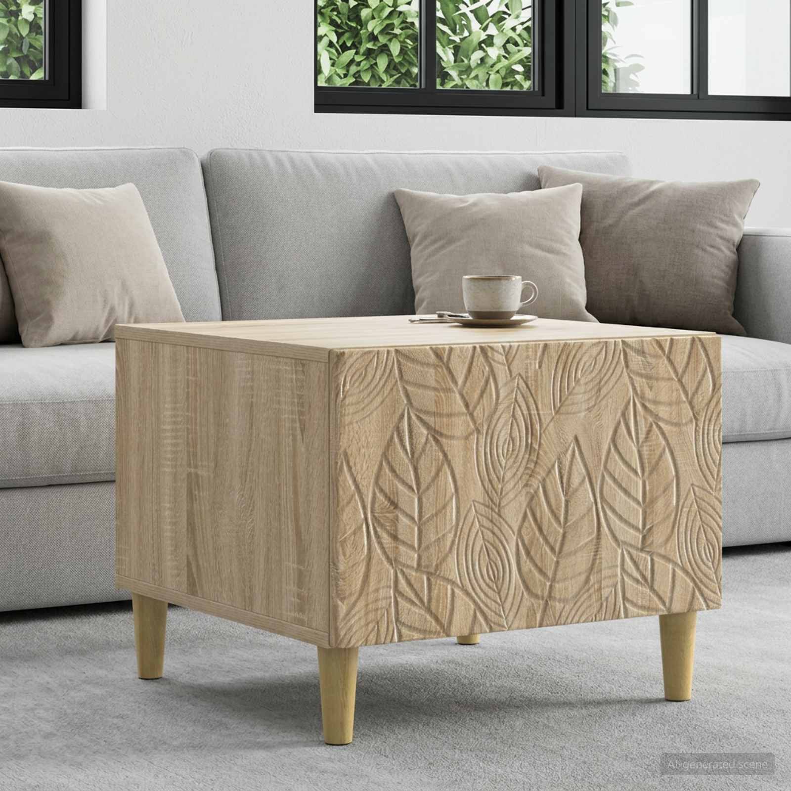 Salontafel Sonoma Eiken 50 x 49 x 40 cm Bewerkt hout