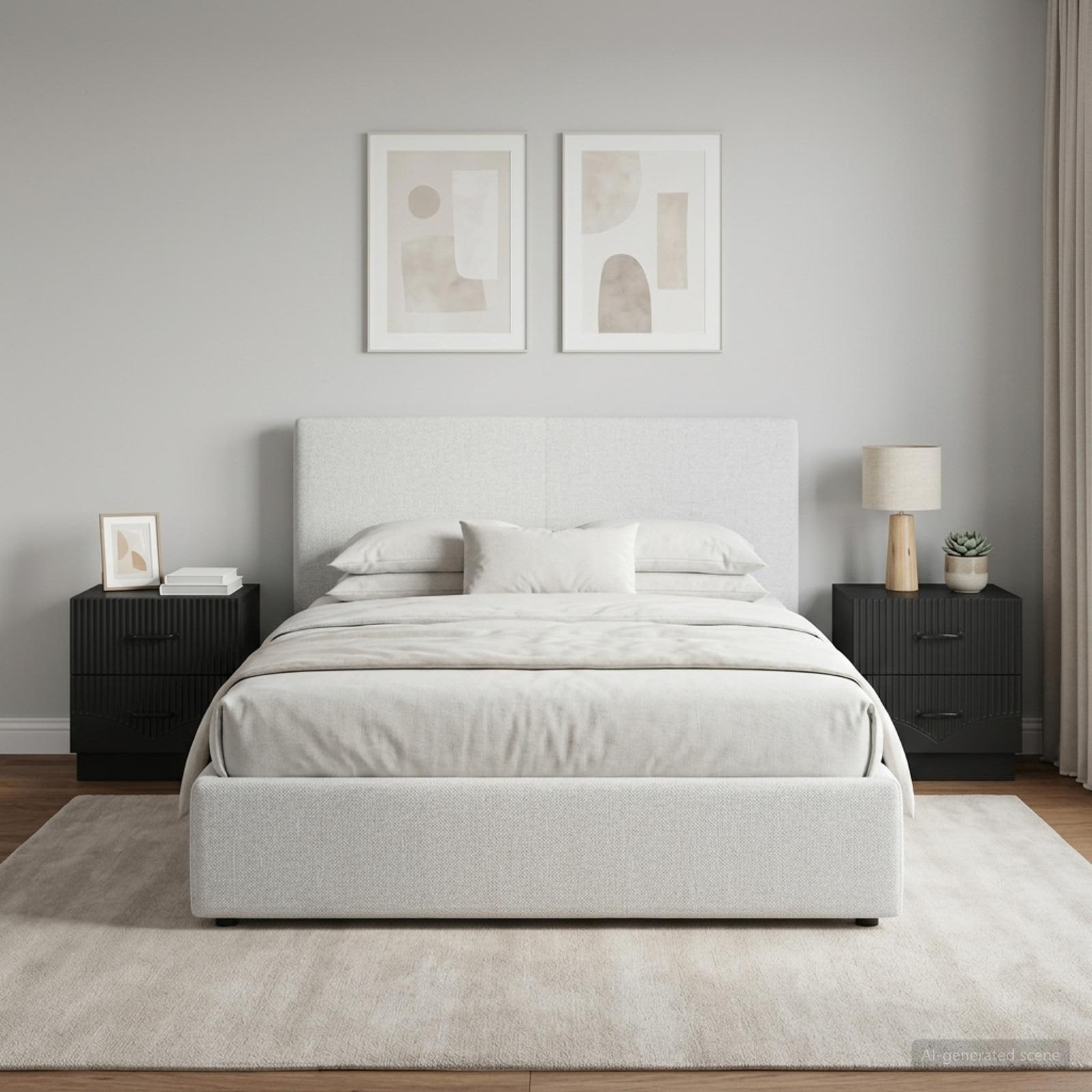 Nachtkastje 2 pcs Zwart 43 x 34,5 x 44,5 cm Bewerkt hout