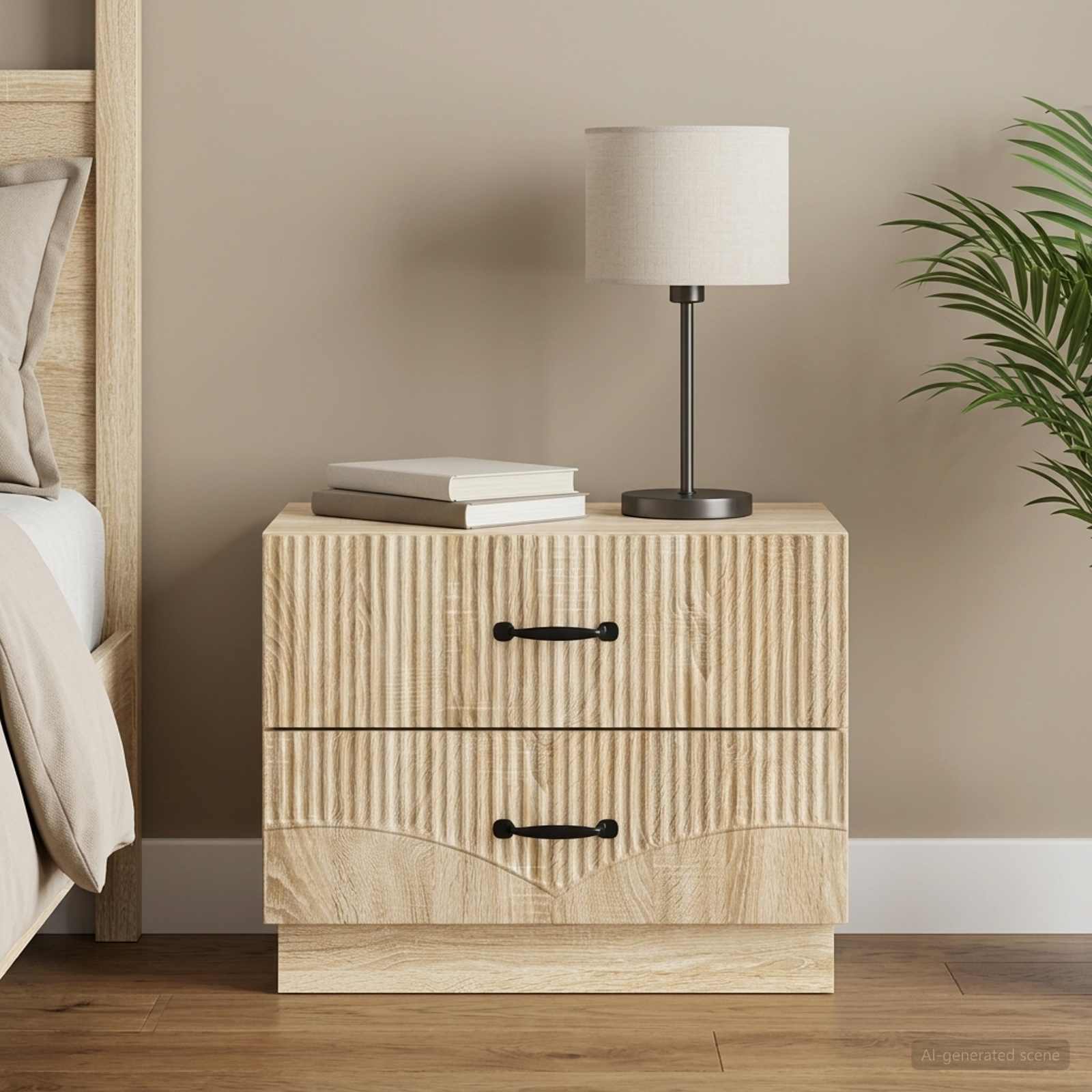 Nachtkastje Sonoma Eiken 62 x 34,5 x 44,5 cm Bewerkt hout