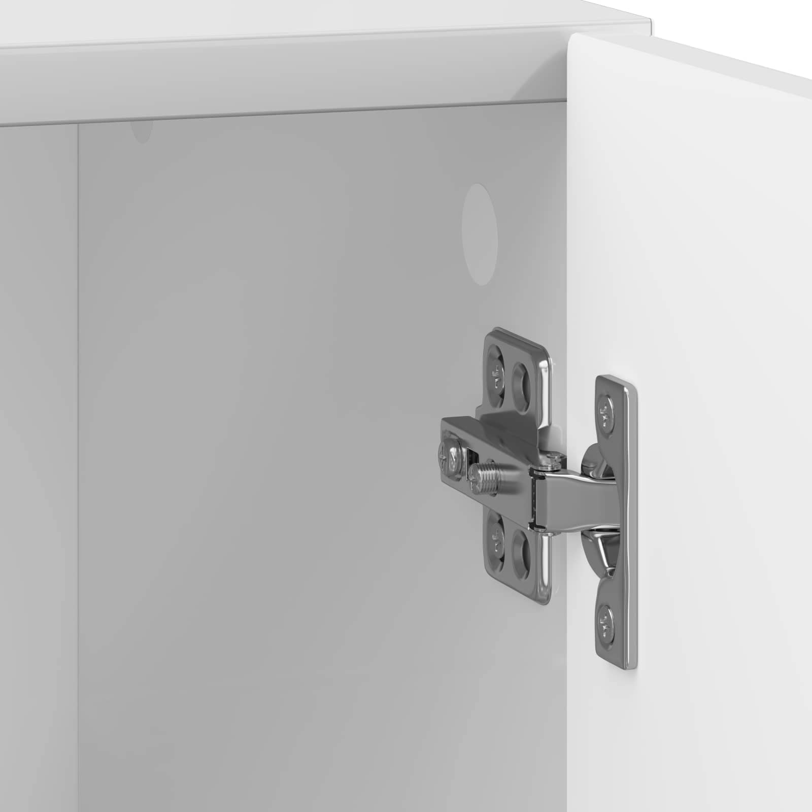 Nachtkastje Hoogglans Wit 43 x 34,5 x 47 cm Bewerkt hout – afbeelding 9