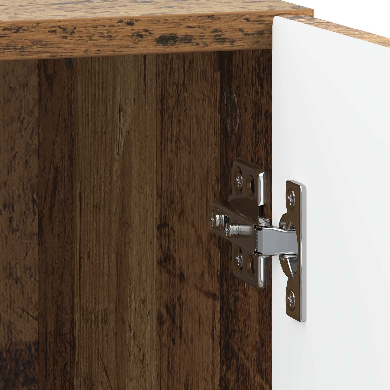 Nachtkastje Oud hout 43 x 34,5 x 47 cm Bewerkt hout – afbeelding 9