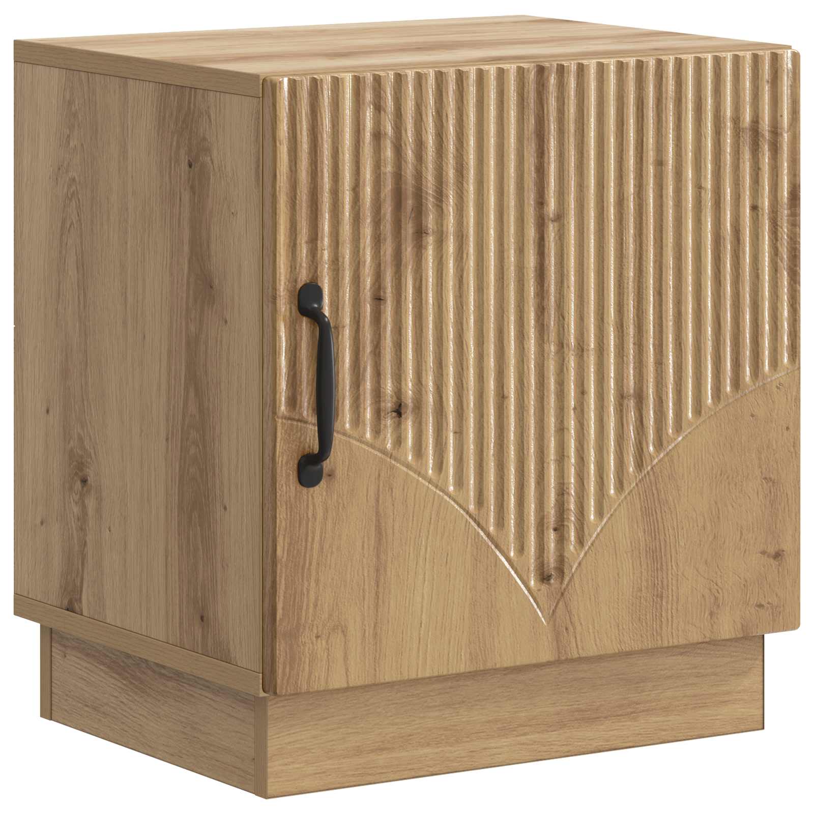 Nachtkastje Artisanaal eiken 43 x 34,5 x 47 cm Bewerkt hout – afbeelding 2