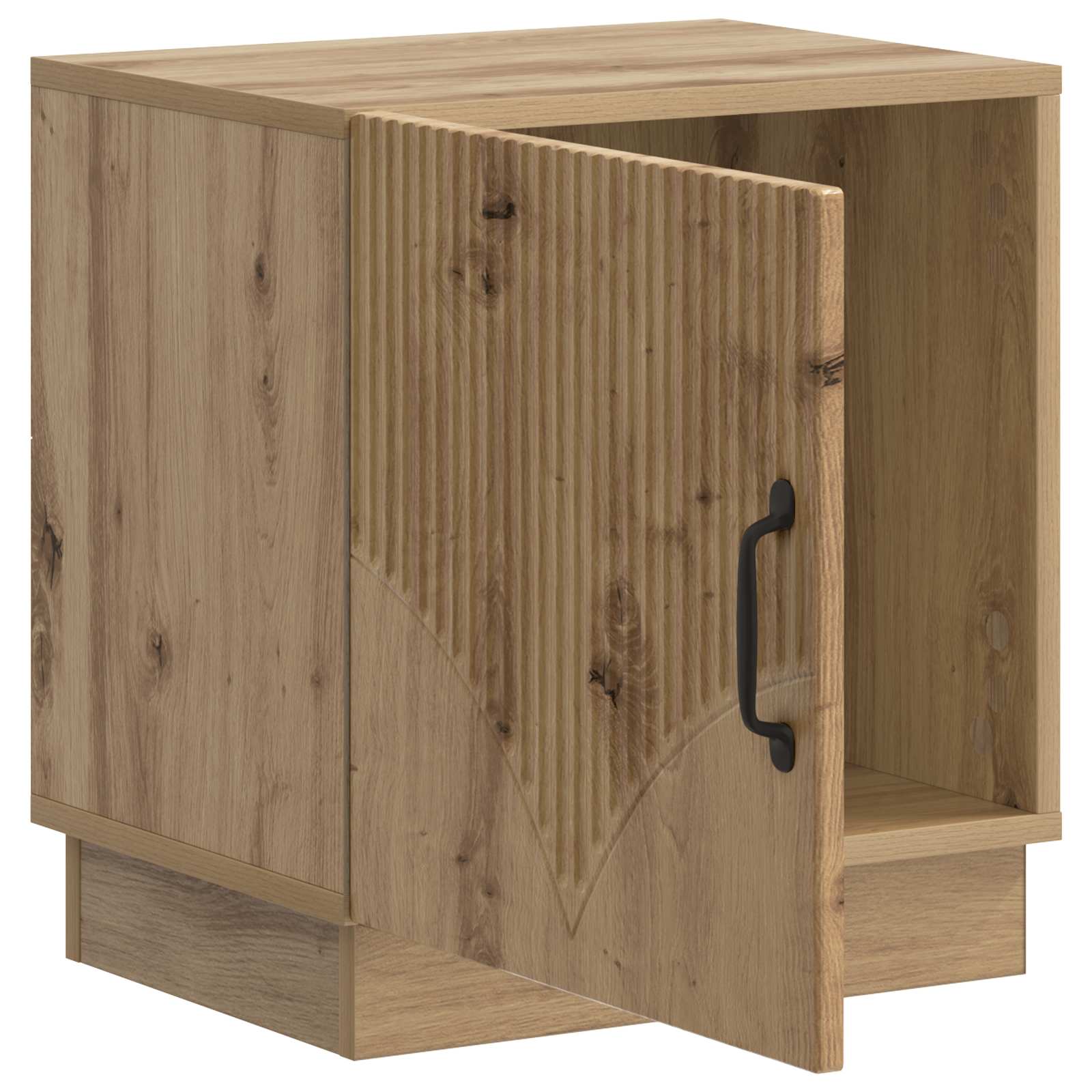Nachtkastje Artisanaal eiken 43 x 34,5 x 47 cm Bewerkt hout – afbeelding 4