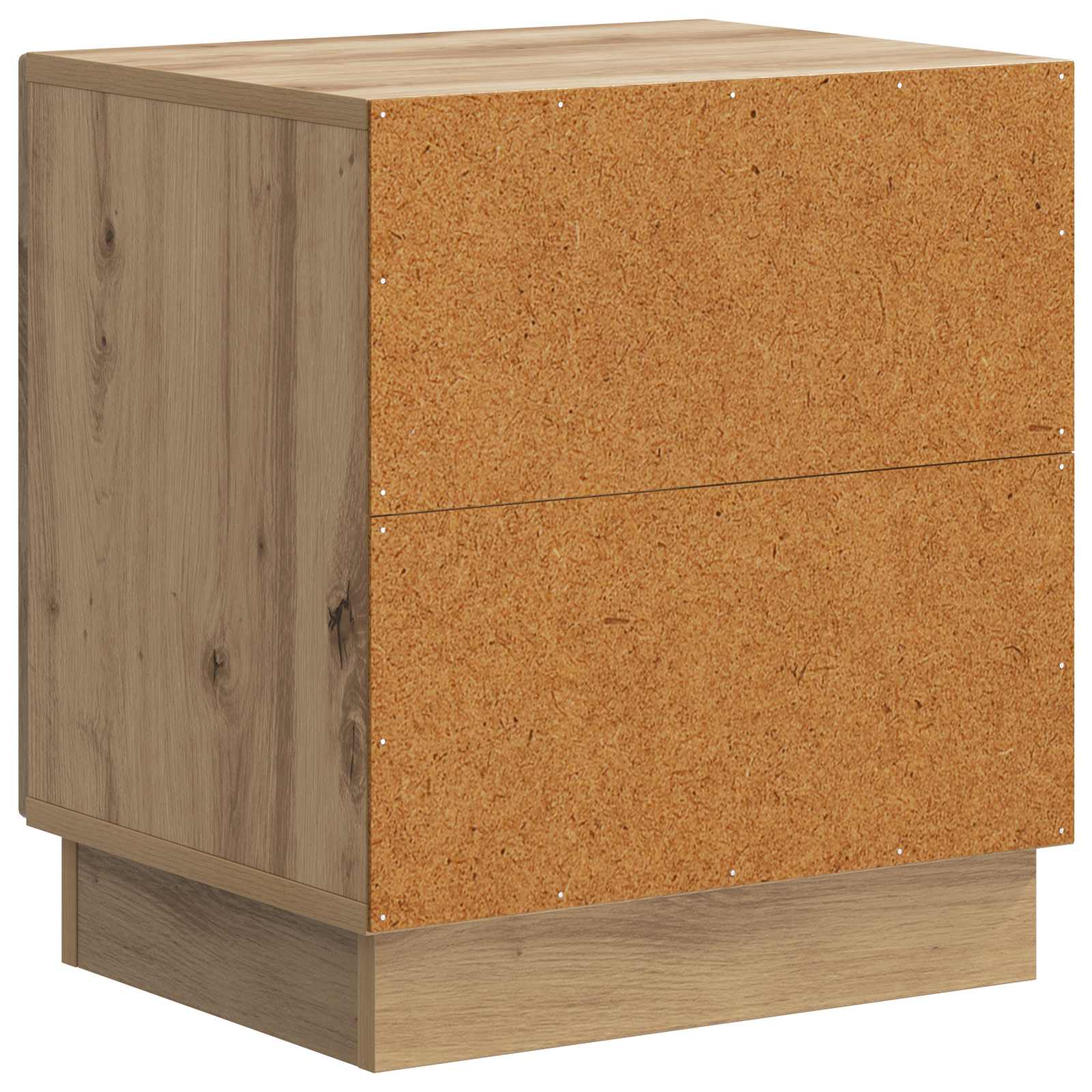 Nachtkastje Artisanaal eiken 43 x 34,5 x 47 cm Bewerkt hout – afbeelding 7