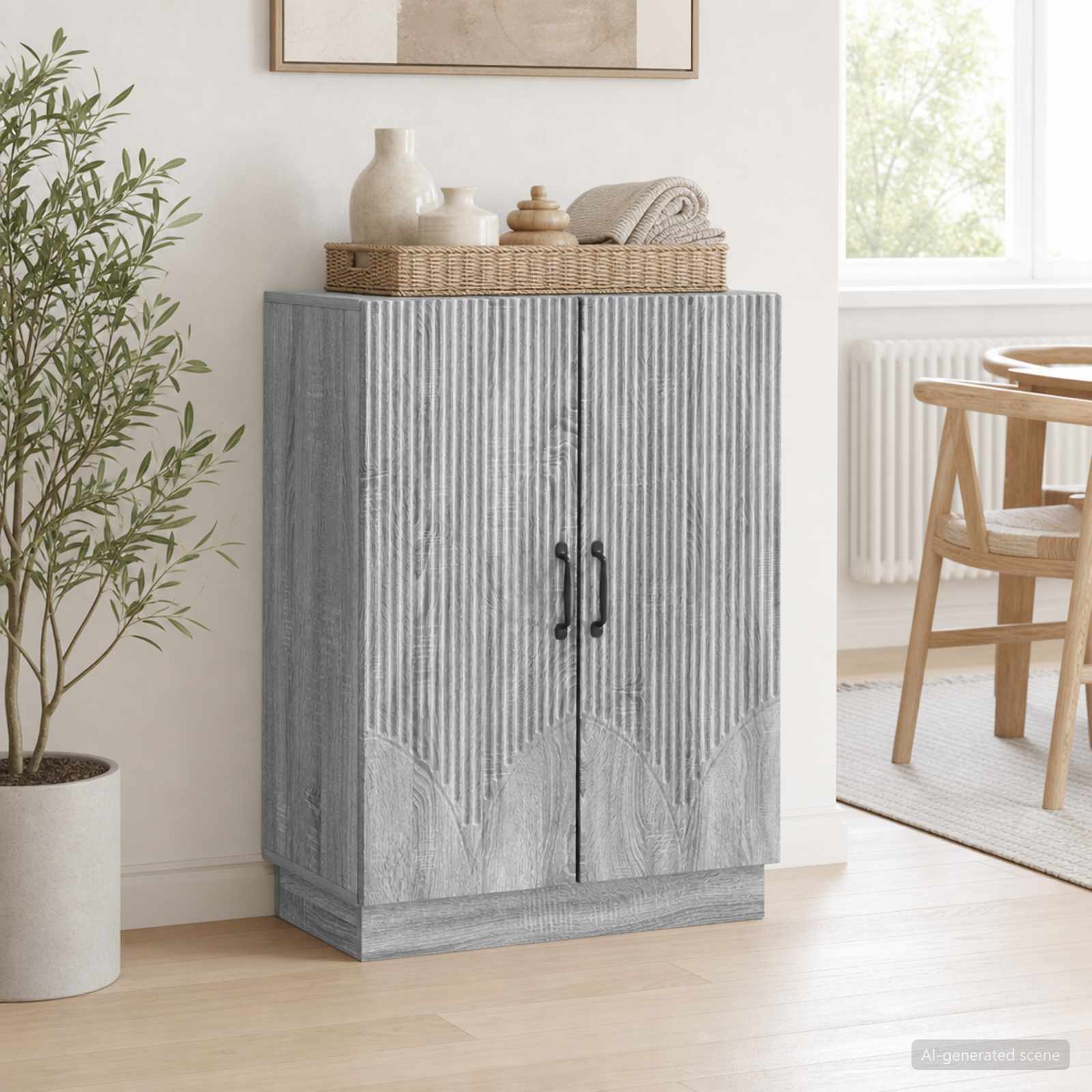 Dressoir Grijs sonoma 66 x 34,5 x 87 cm Bewerkt hout