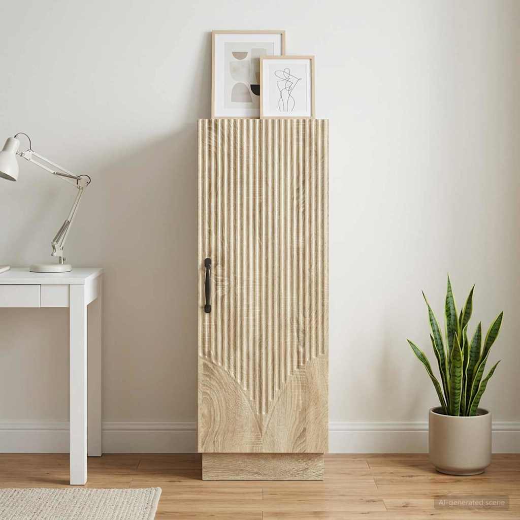 Dressoir Sonoma Eiken 33 x 34,5 x 87 cm Bewerkt hout – afbeelding 1