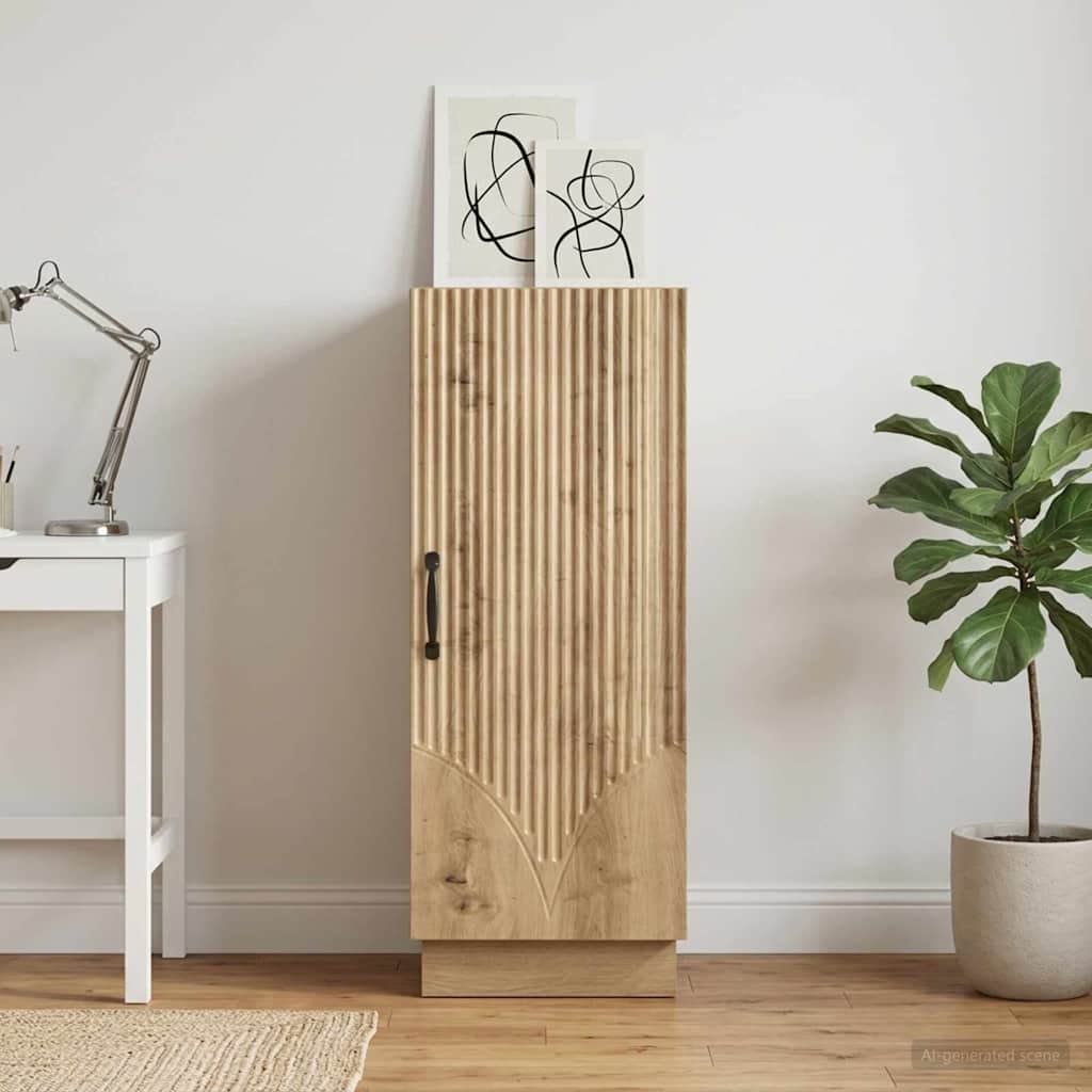 Dressoir Artisanaal eiken 33 x 34,5 x 87 cm Bewerkt hout