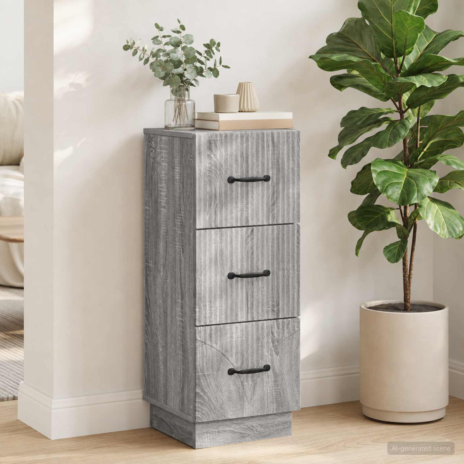 Ladenkast Grijs sonoma 33 x 34,5 x 87 cm Bewerkt hout