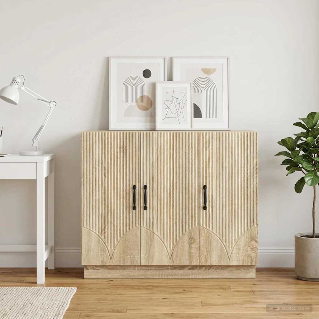 Dressoir Sonoma Eiken 89 x 34,5 x 77 cm Bewerkt hout