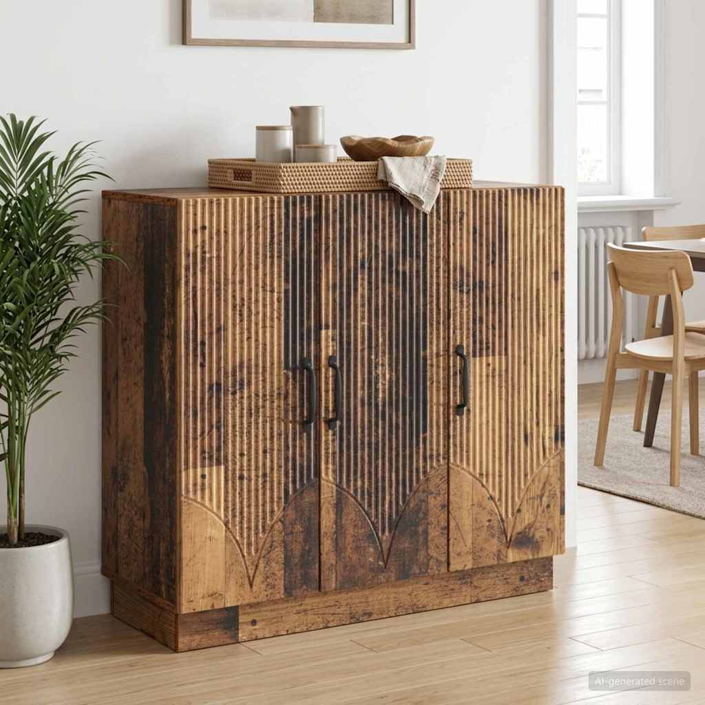 Dressoir Oud hout 89 x 34,5 x 77 cm Bewerkt hout