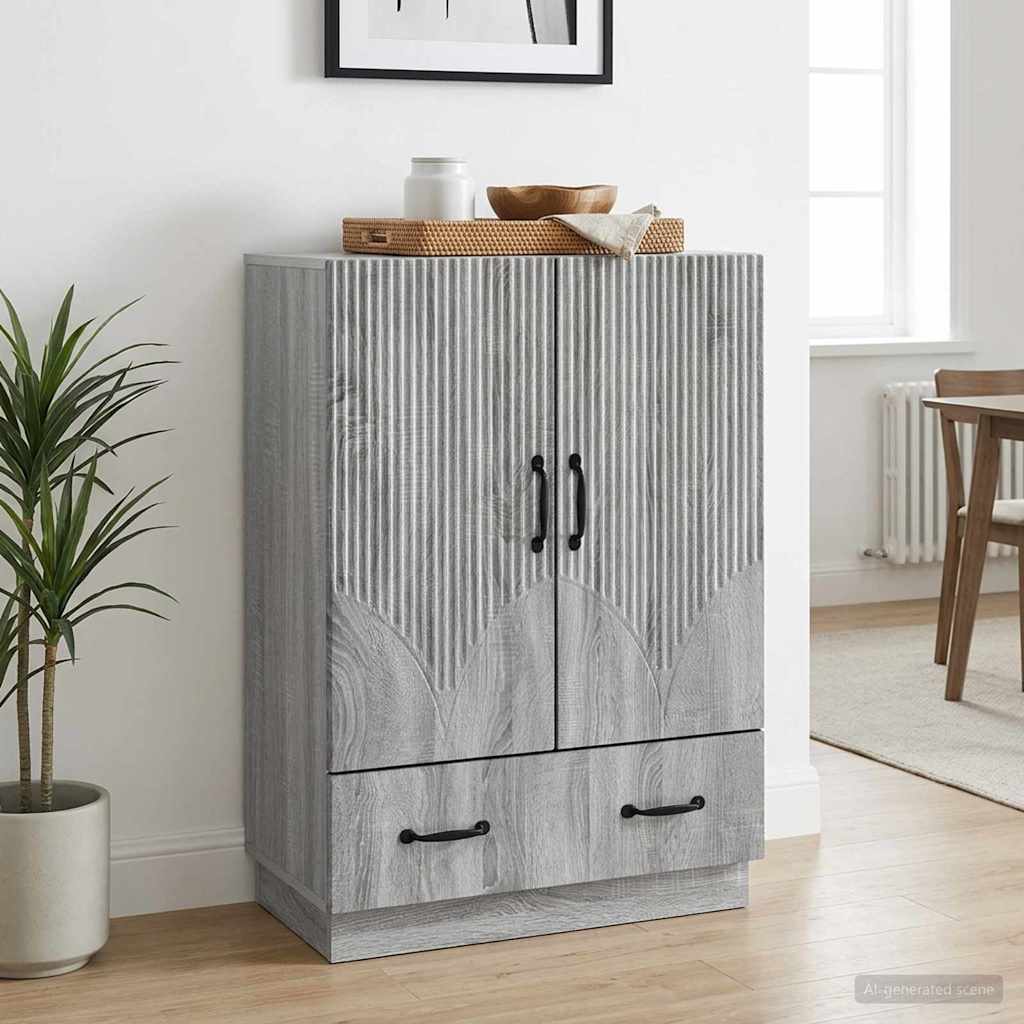 Dressoir met lade Grijs sonoma 66 x 34,5 x 92 cm Bewerkt hout