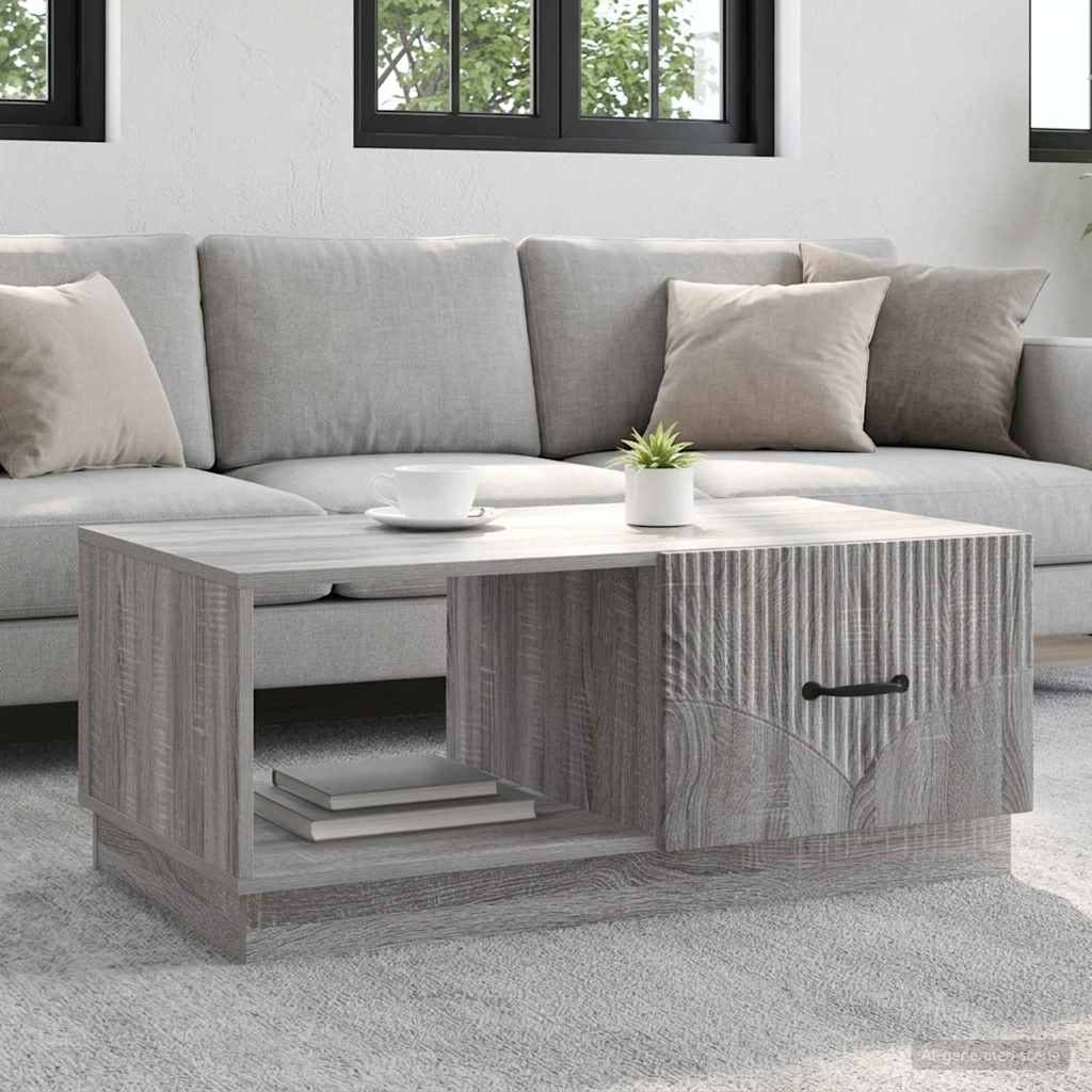 Salontafel Grijs sonoma 90 x 50 x 37 cm Bewerkt hout