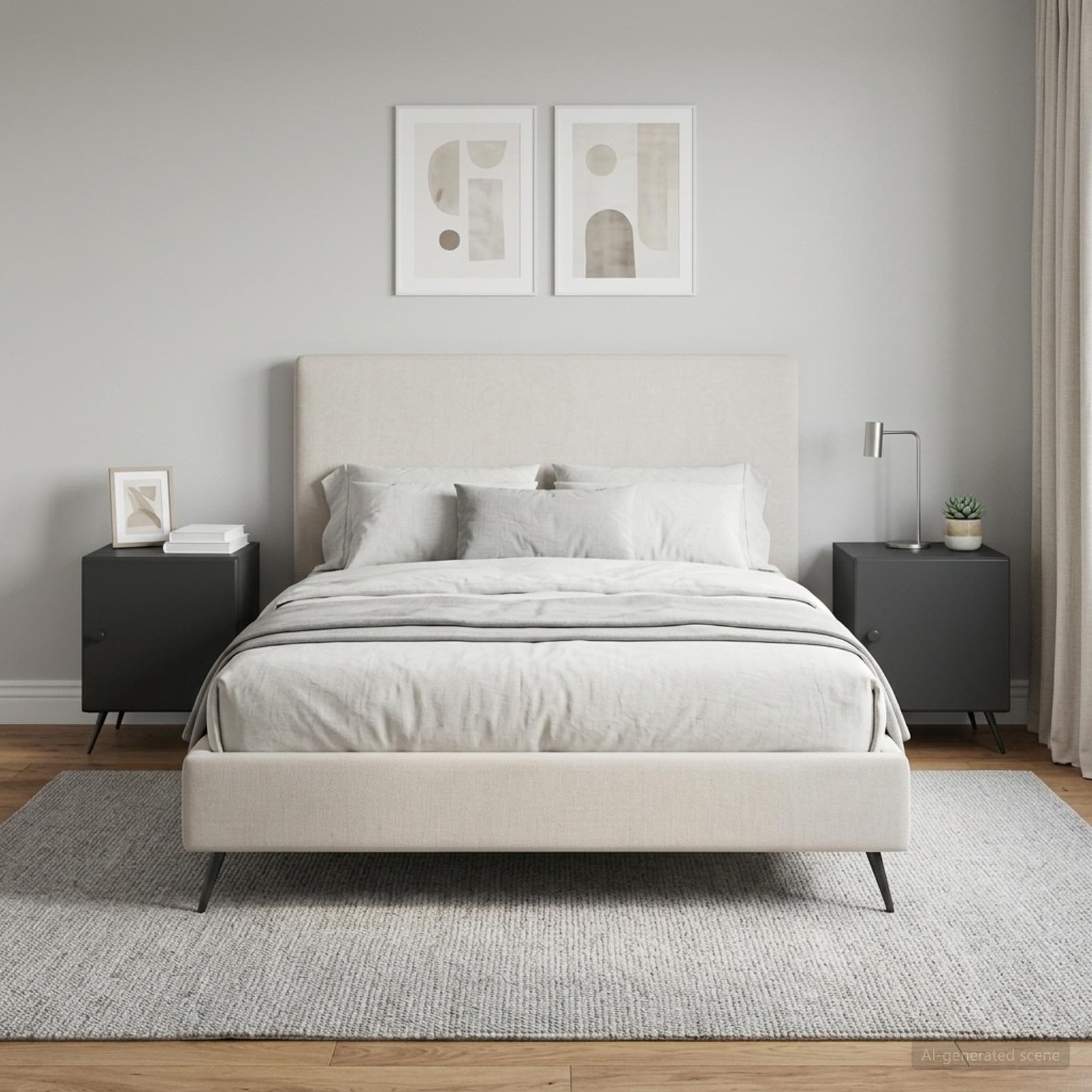 Nachtkastje 2 pcs Zwart 43 x 34,5 x 50 cm Bewerkt hout