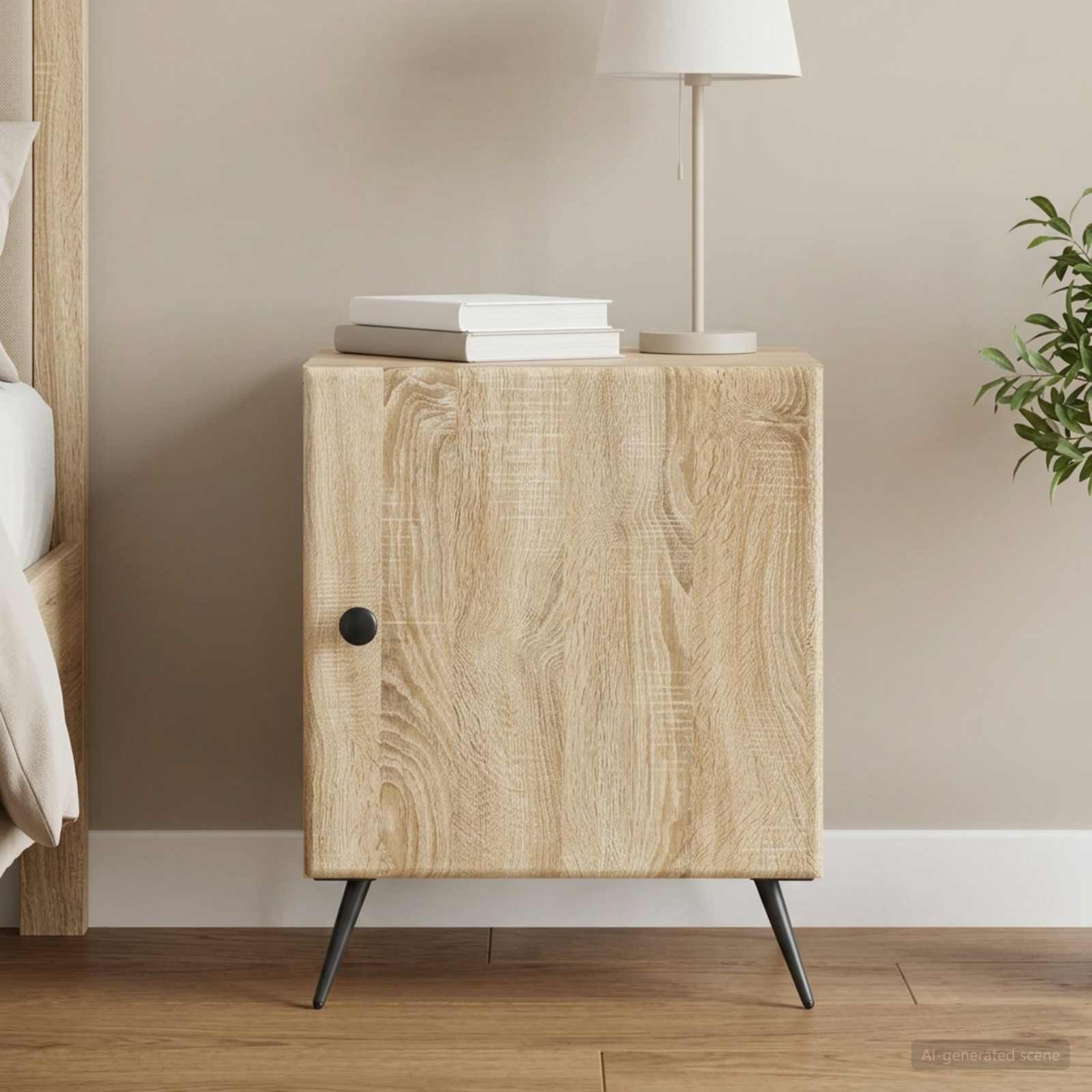 Nachtkastje Sonoma Eiken 43 x 34,5 x 50 cm Bewerkt hout