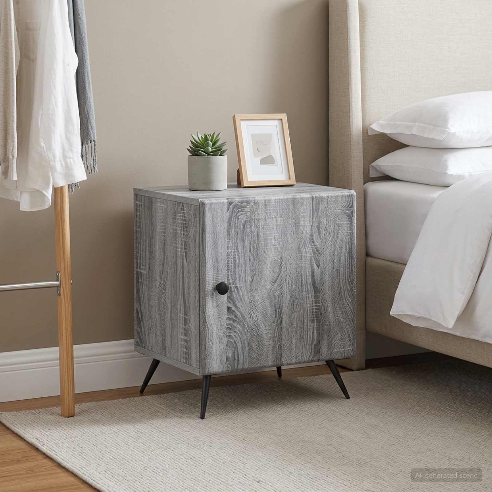 Nachtkastje 2 pcs Grijs sonoma 43 x 34,5 x 50 cm Bewerkt hout