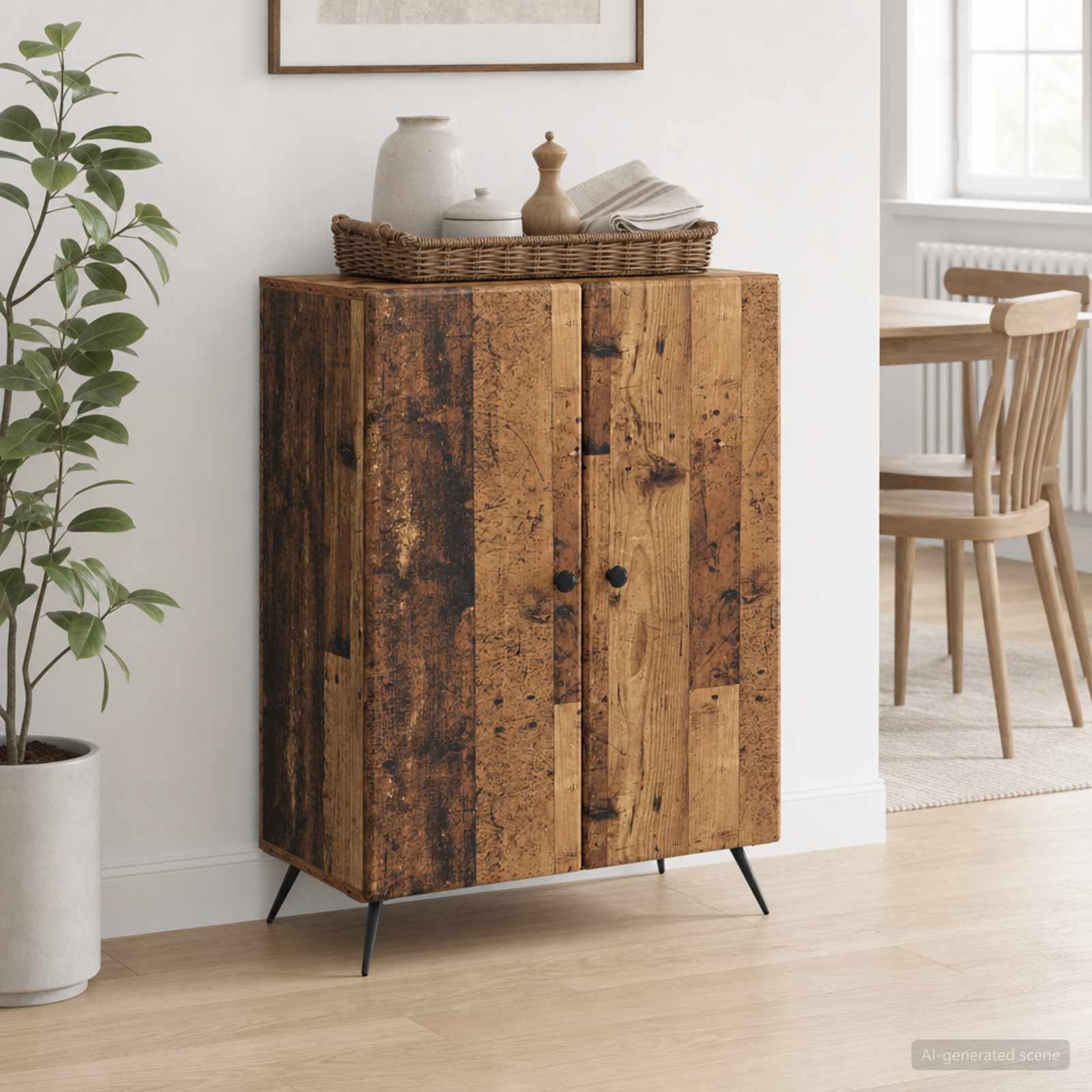 Dressoir Oud hout 66 x 34,5 x 90 cm Bewerkt hout
