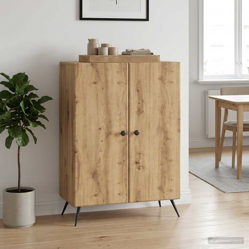 Dressoir Artisanaal eiken 66 x 34,5 x 90 cm Bewerkt hout