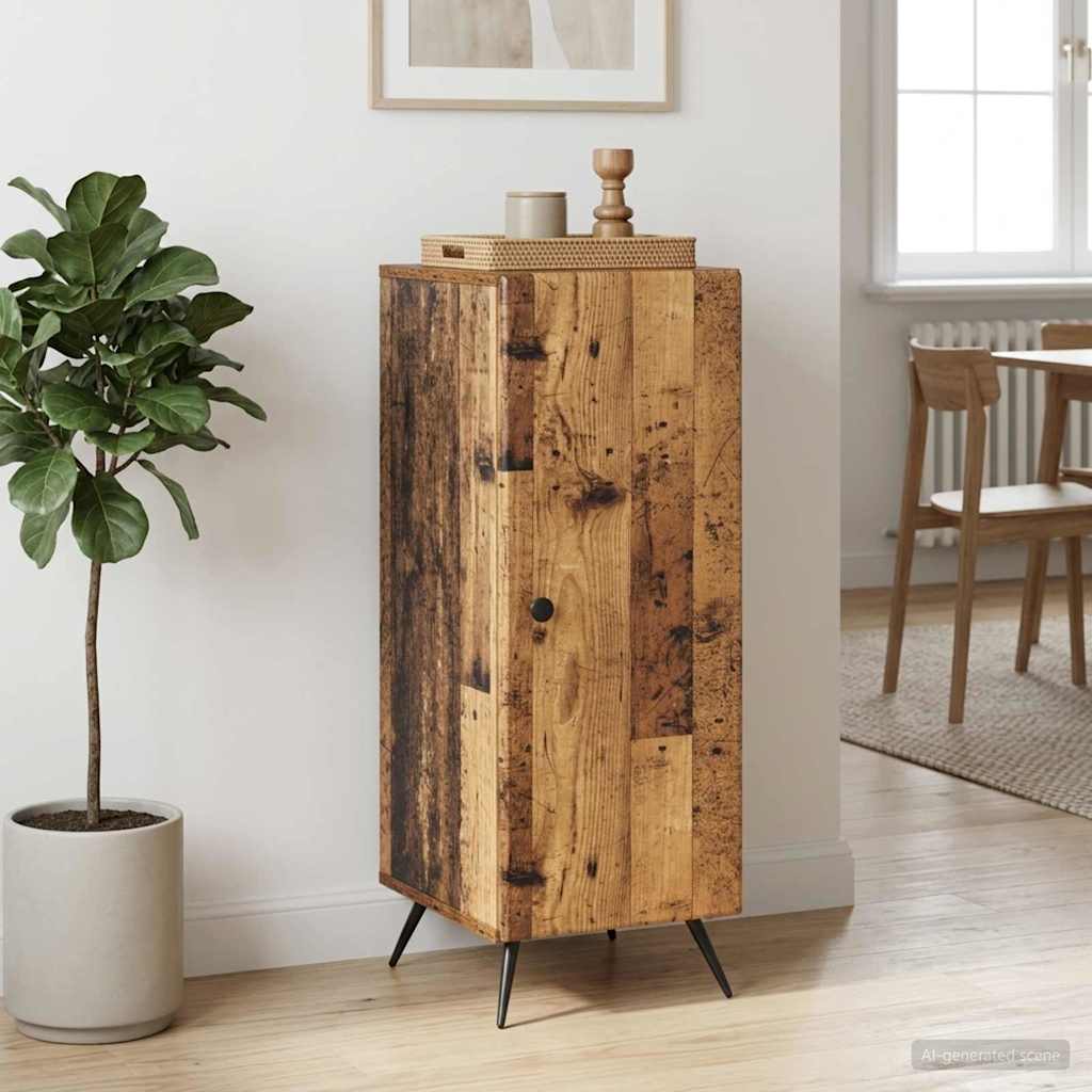 Dressoir Oud hout 33 x 34,5 x 90 cm Bewerkt hout