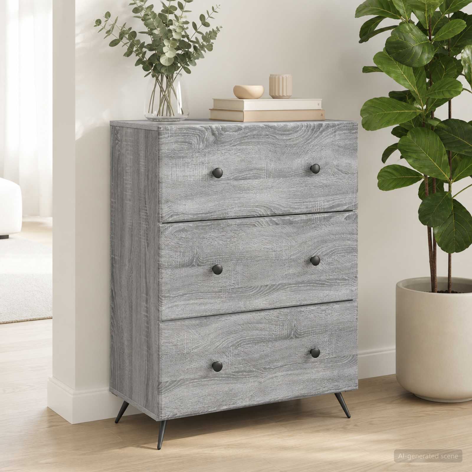 Ladenkast Grijs sonoma 66 x 34,5 x 90 cm Bewerkt hout