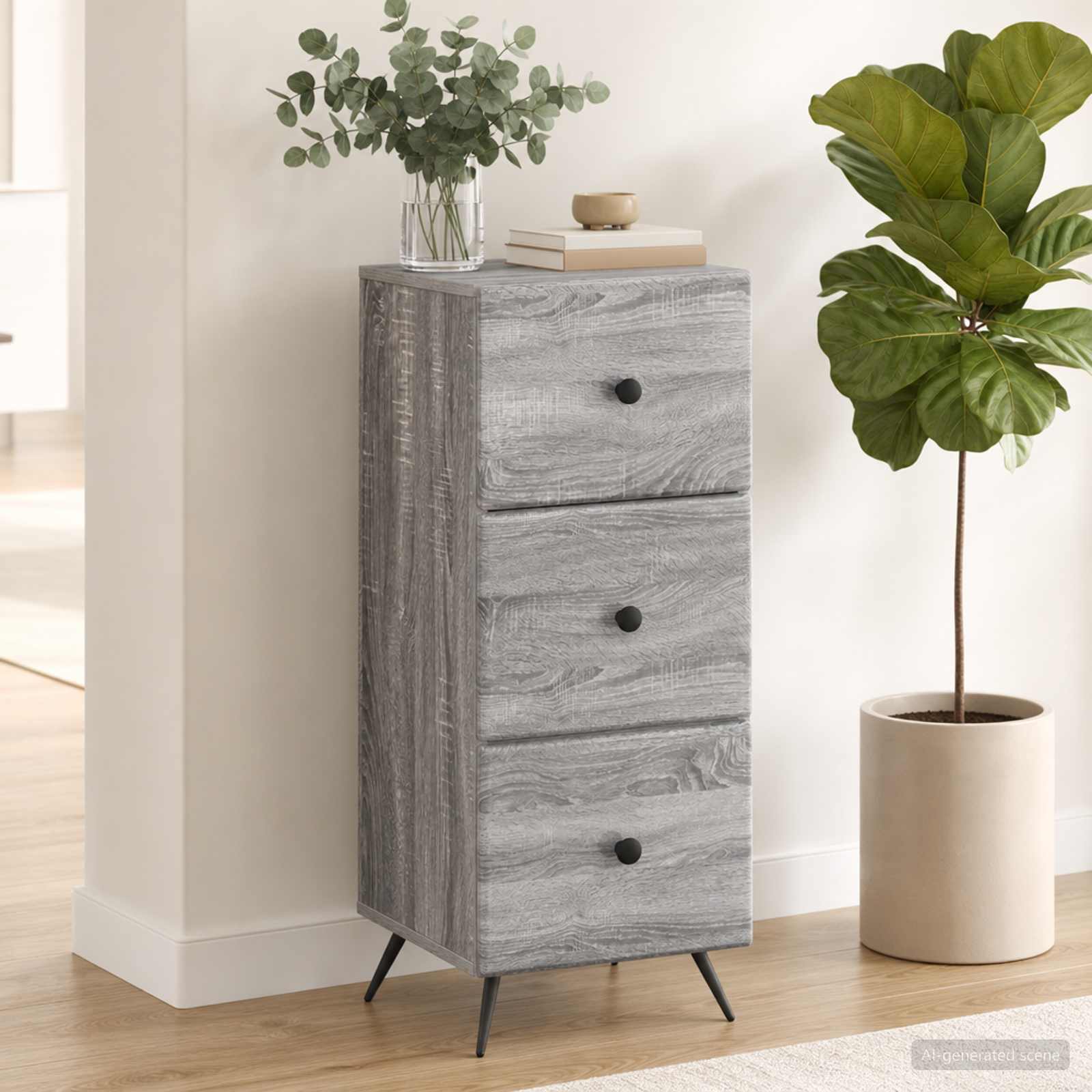 Ladenkast Grijs sonoma 33 x 34,5 x 90 cm Bewerkt hout