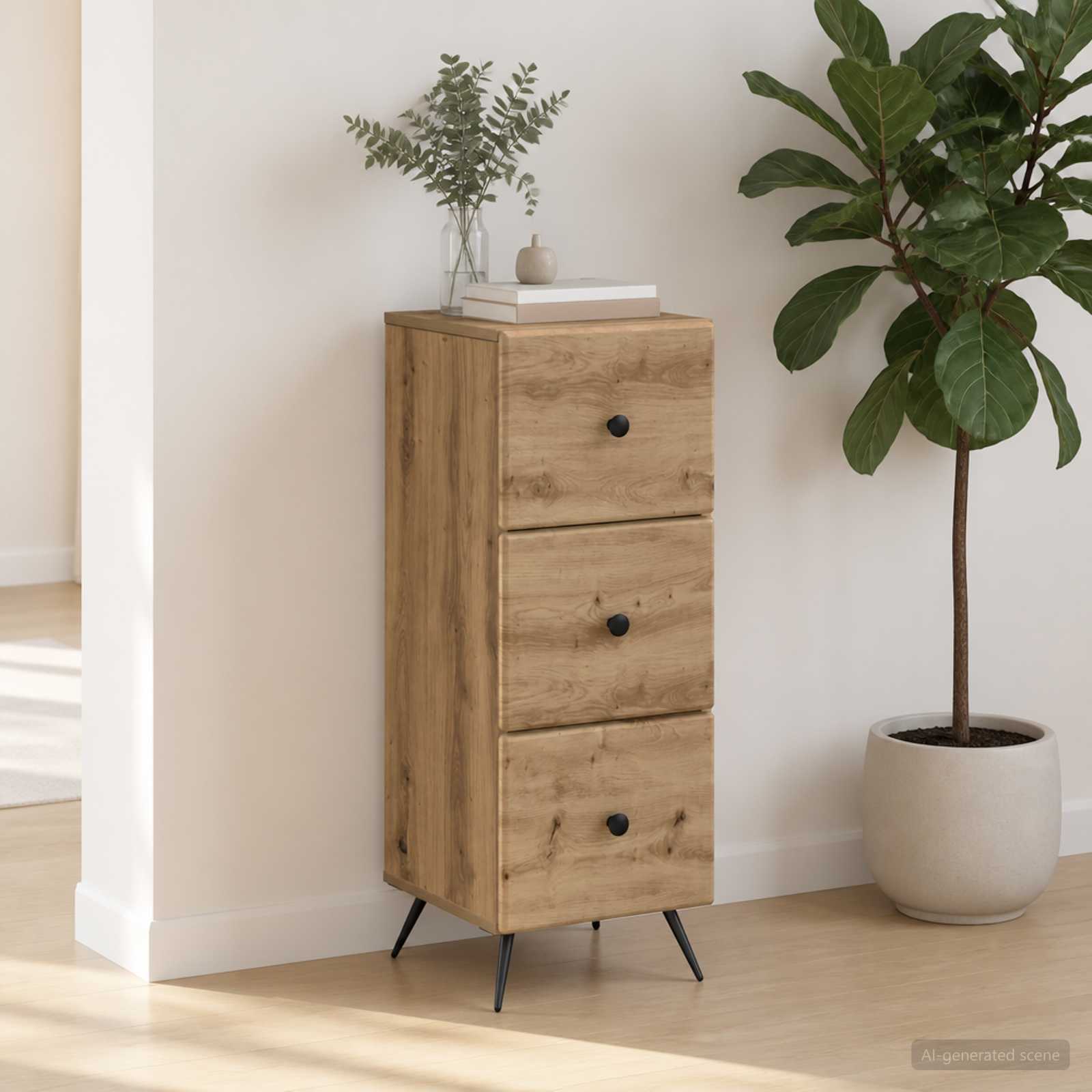 Ladenkast Artisanaal eiken 33 x 34,5 x 90 cm Bewerkt hout